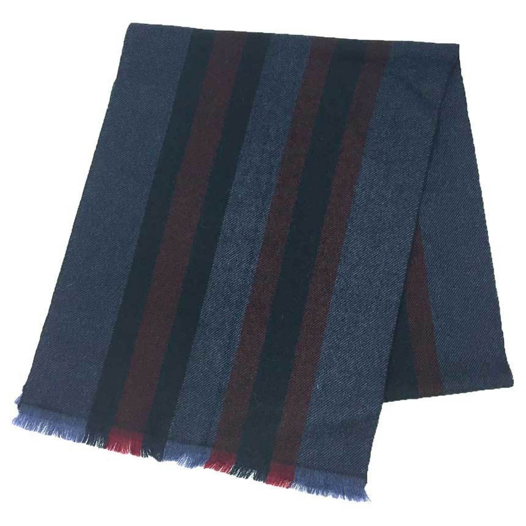 GUCCI scarf navy x burgundy men's unisex stole
