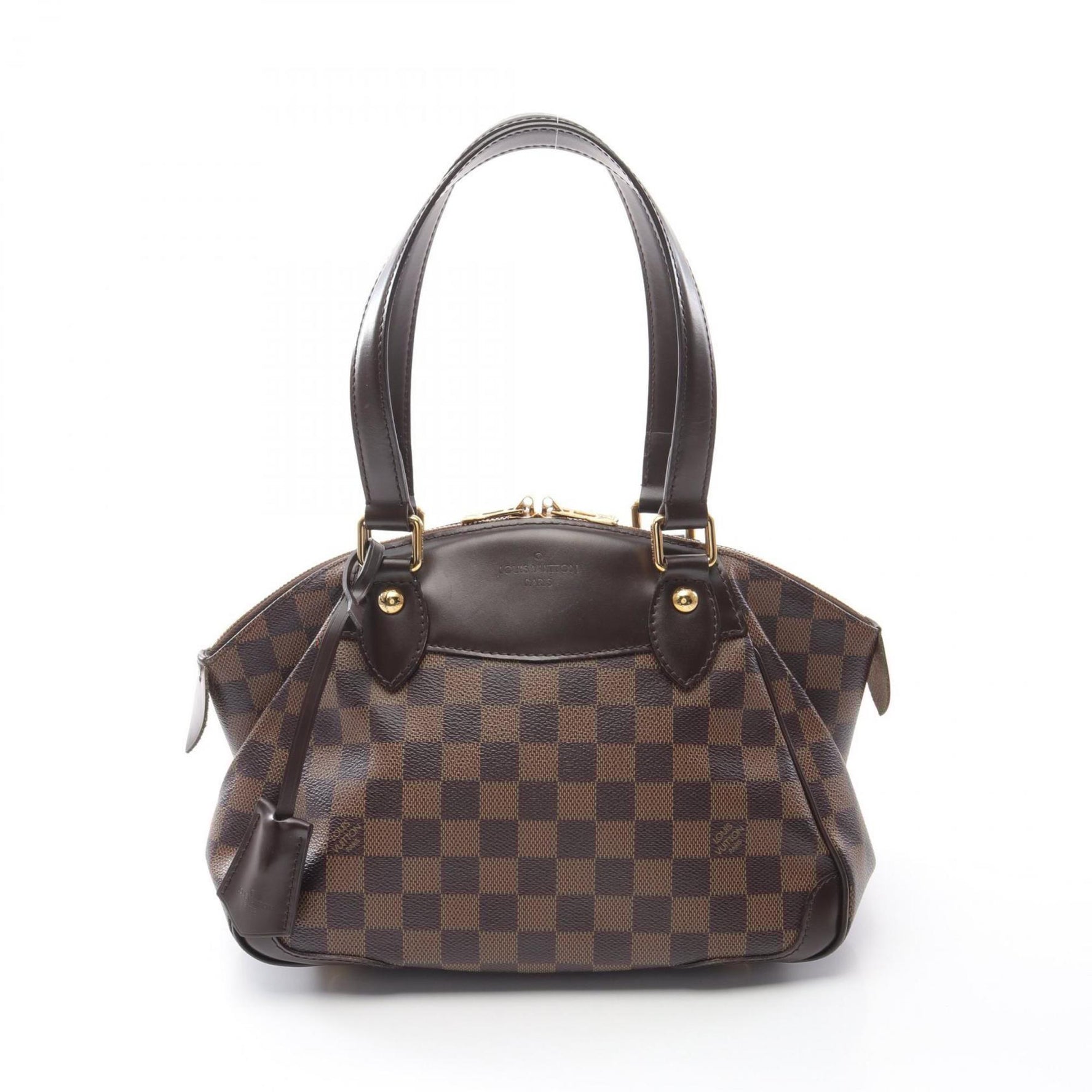 Louis Vuitton Verona PM Damier Ebene Shoulder Bag Coated Canvas Leather