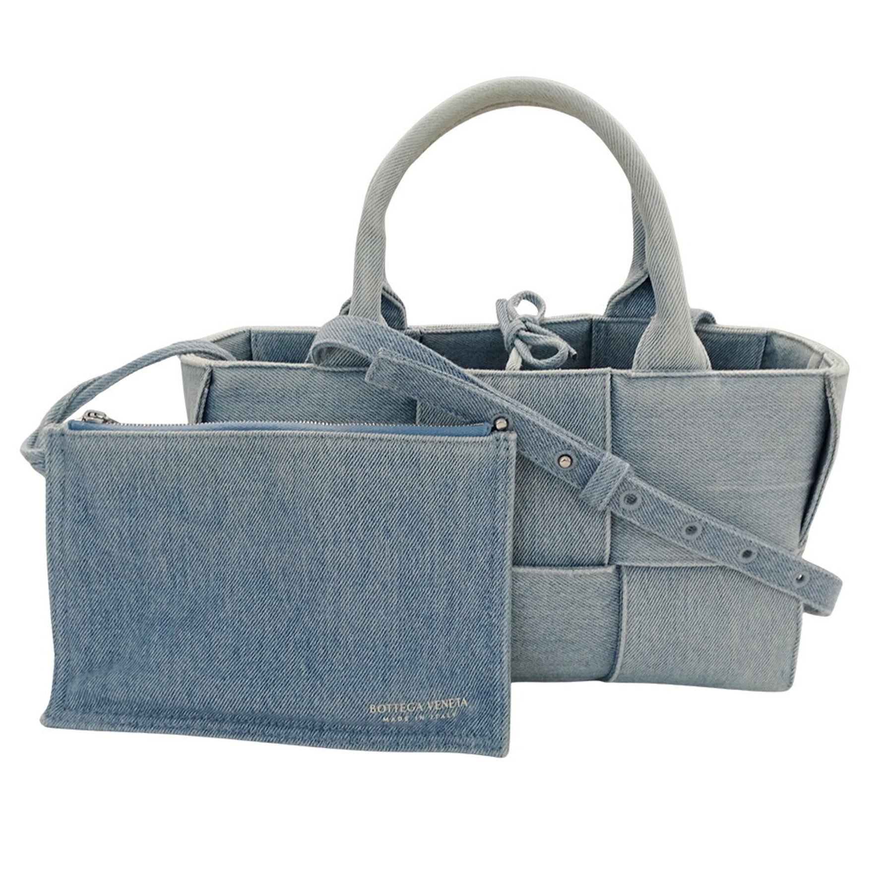 Bottega Veneta Handbag/Shoulder Tote Bag in Denim Mini Arco
