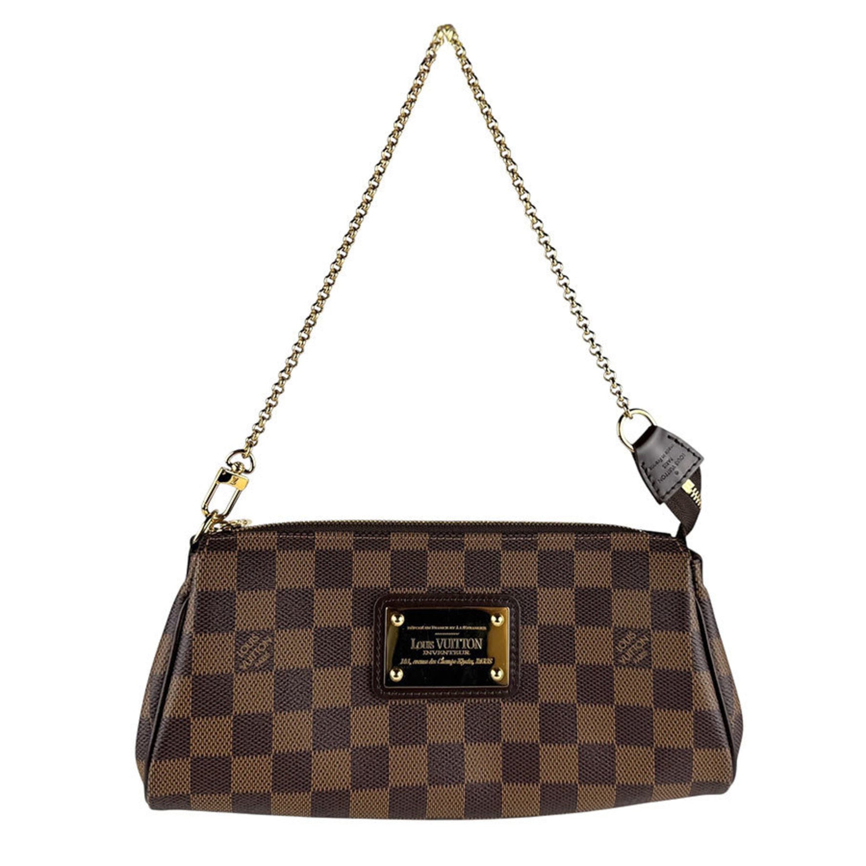 Louis Vuitton Damier Eva Shoulder Bag in Canvas and Ebene