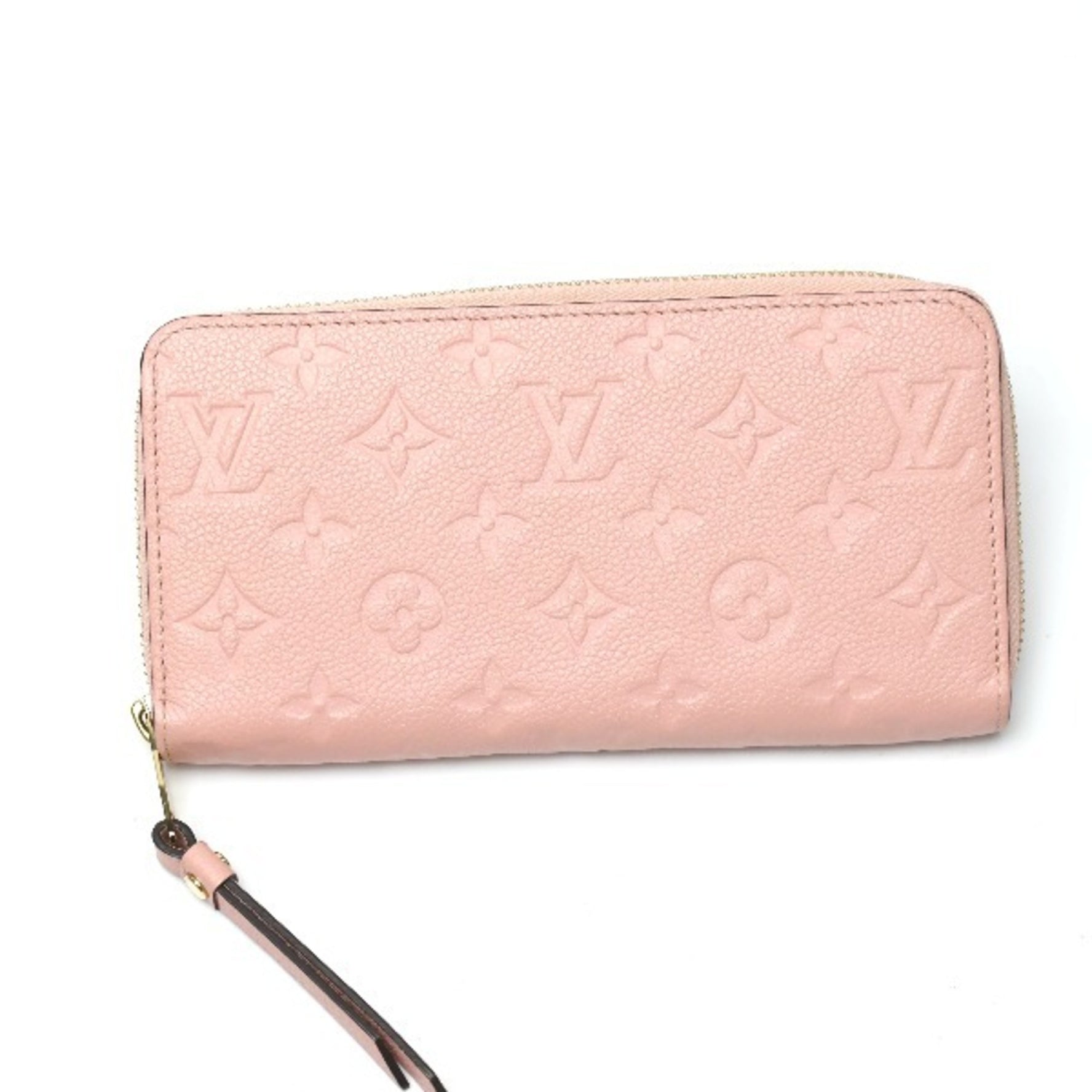 Louis Vuitton Zippy Wallet Empreinte Round Zipper Rose Poudre Long LV