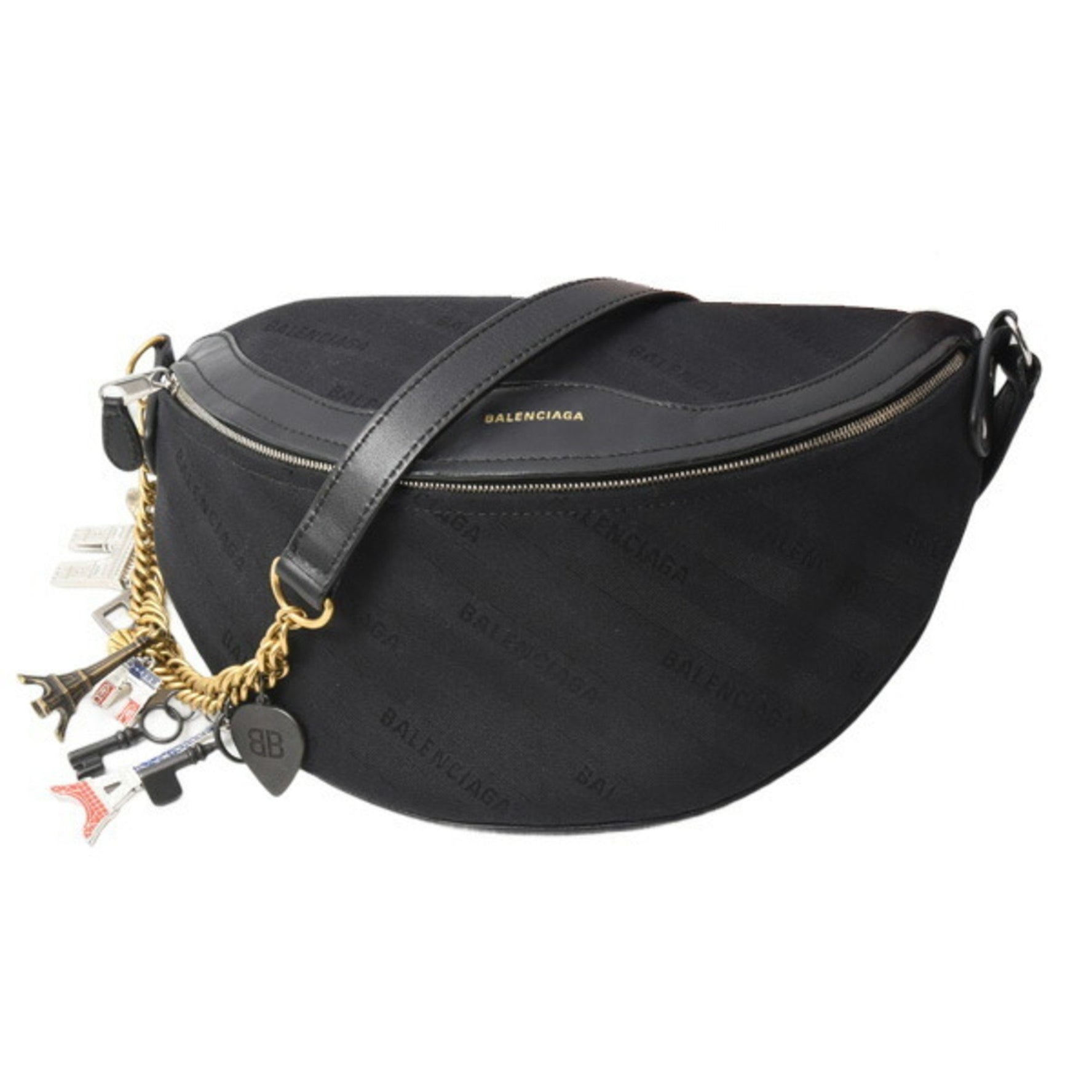 Balenciaga Men's and Women's Souvenir XS Jacquard Body Bag Canvas x Leather BALENCIAGA
