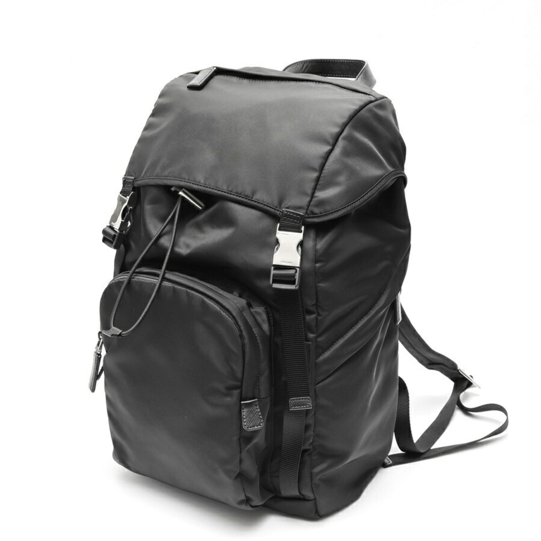 PRADA Saffiano Leather Backpack Side Nylon