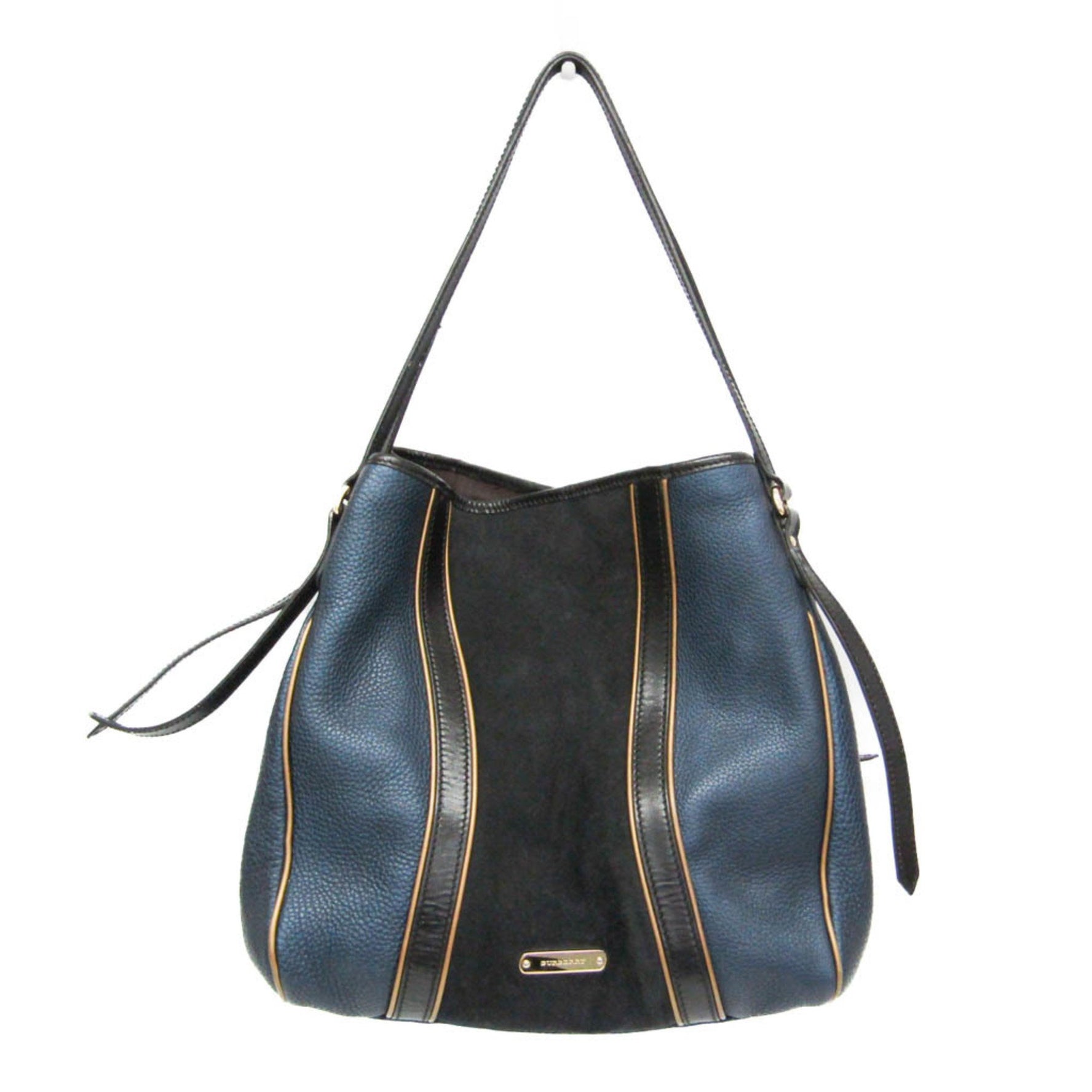 Burberry Men,Women Leather Shoulder Bag,Tote Bag Black,Blue