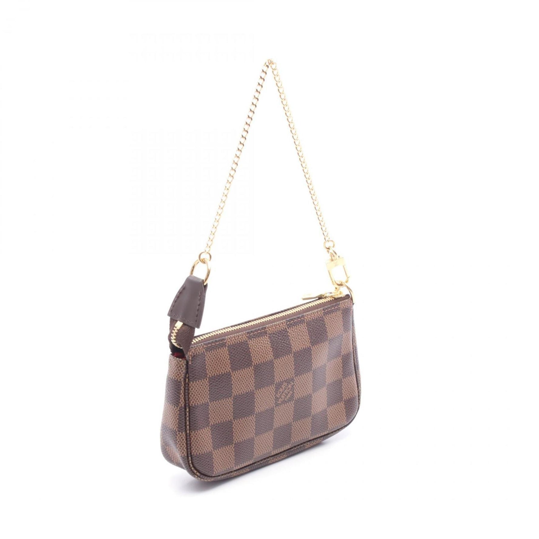 Louis Vuitton Mini Pochette Accessoires Handbag, Coated Canvas and Leather with Damier Detail