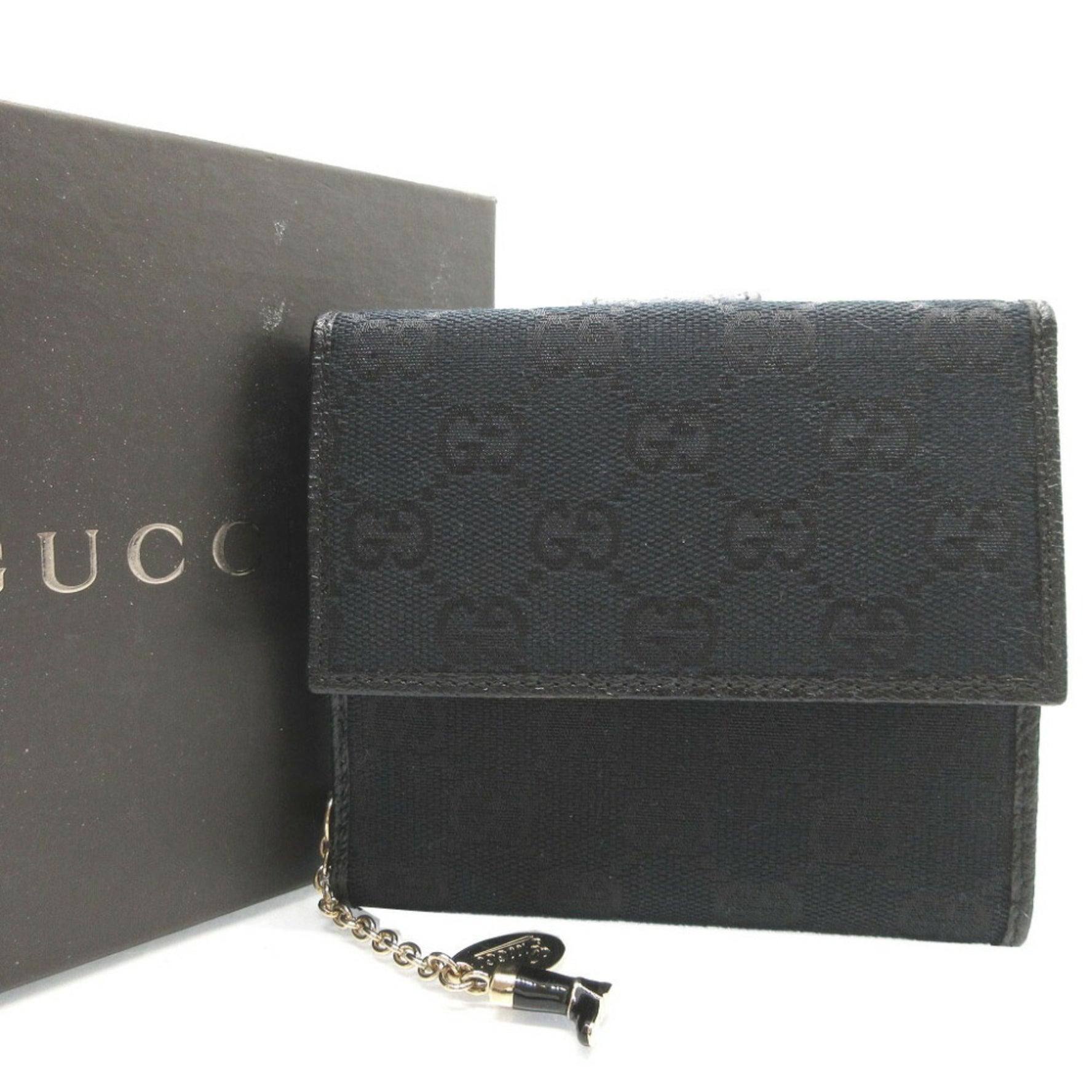 Gucci GG Canvas Leather W Wallet