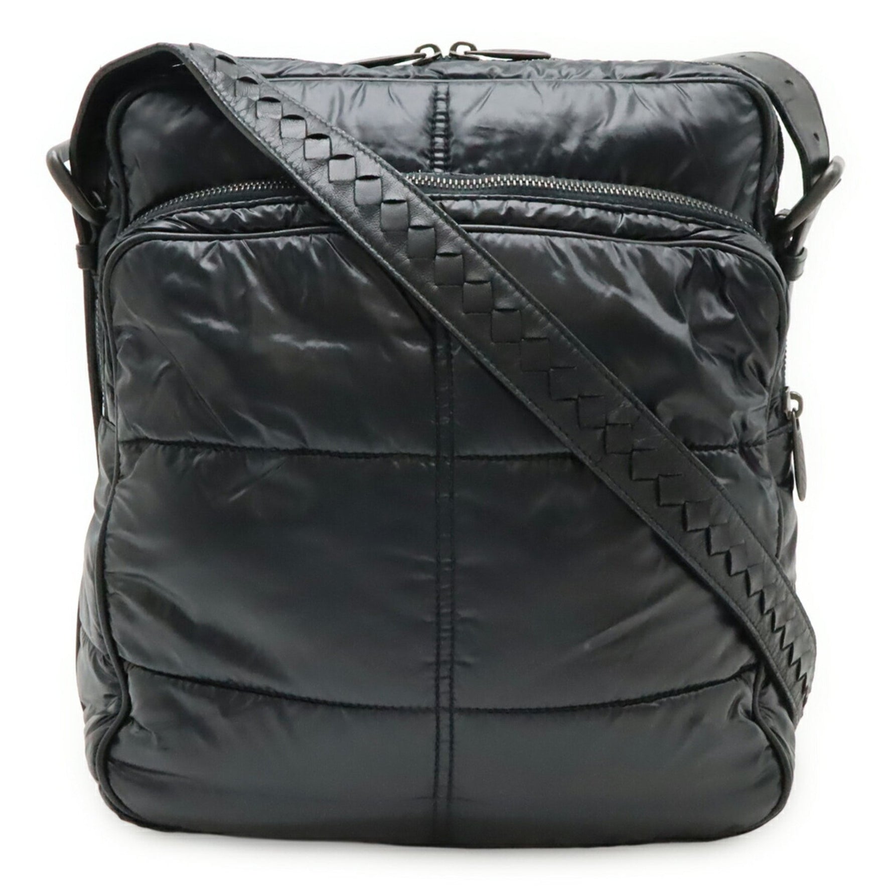 BOTTEGA VENETA Spinnaker shoulder bag in nylon and leather