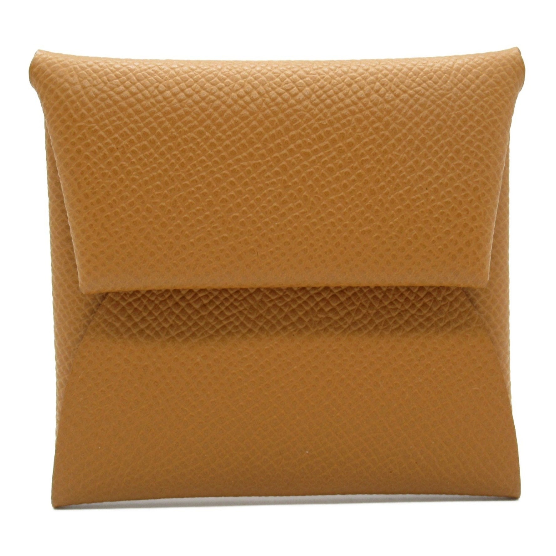 Hermes Bastia Gold Wallet/Coin Case Wallet Leather Epsom Men's Women's Brown