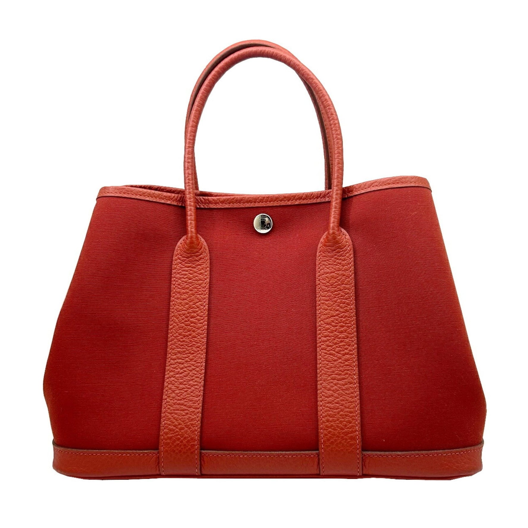 HERMES Garden TPM Toile Canvas Rouge Venetian Duchess Rose Extreme Z Stamp 2021 Tote Bag and Men