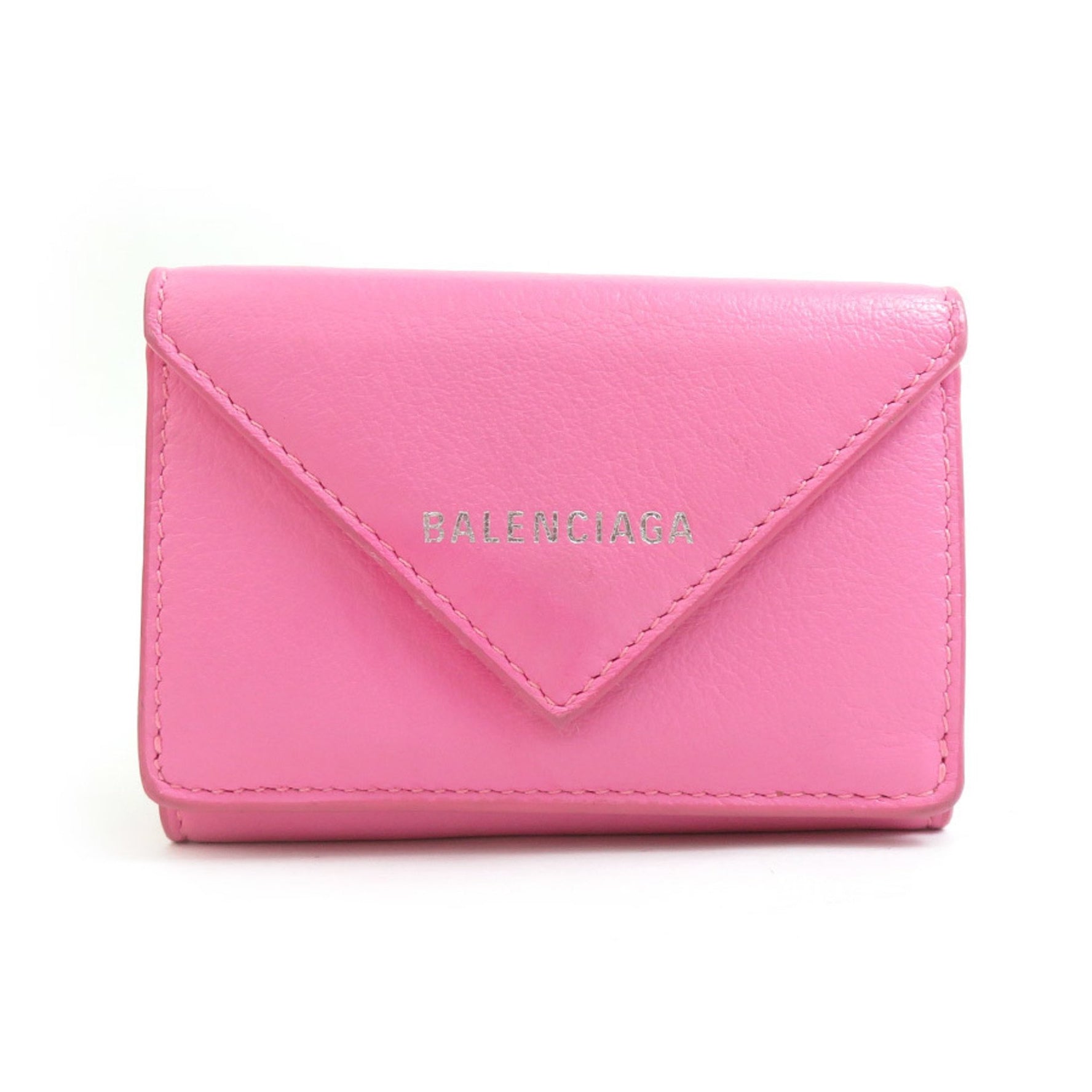 Balenciaga BALENCIAGA Tri-fold Wallet, Leather, Pink, Men's/Women's, H31393a