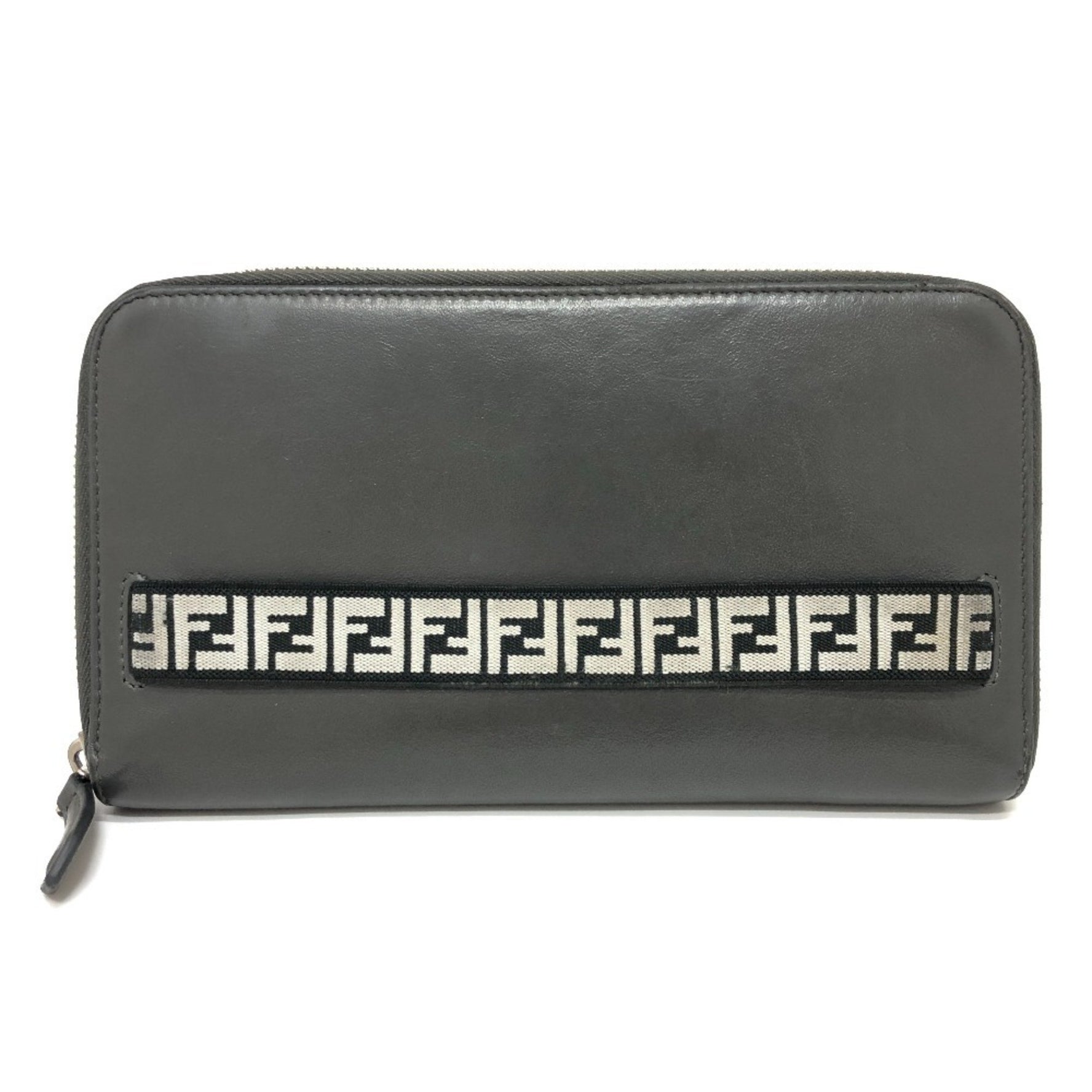 FENDI Zucca Pattern Travel Wallet Long Leather