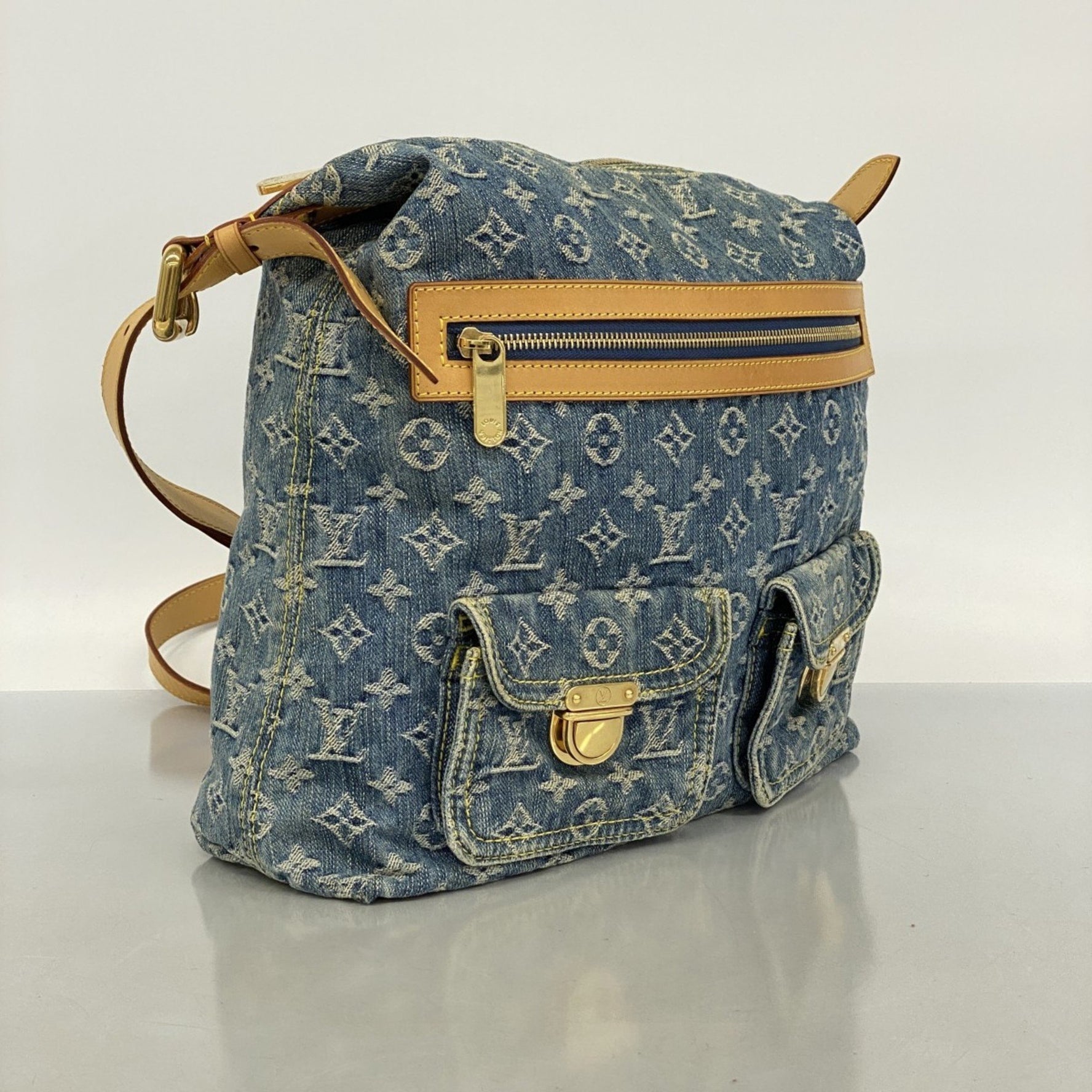 Louis Vuitton Monogram Denim Baggy GM Shoulder Bag