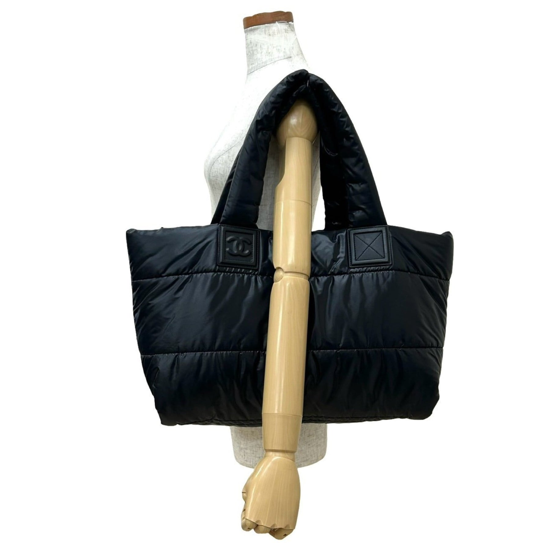 CHANEL Coco Cocoon Mark Nylon Tote Bag, Semi-Shoulder Handbag