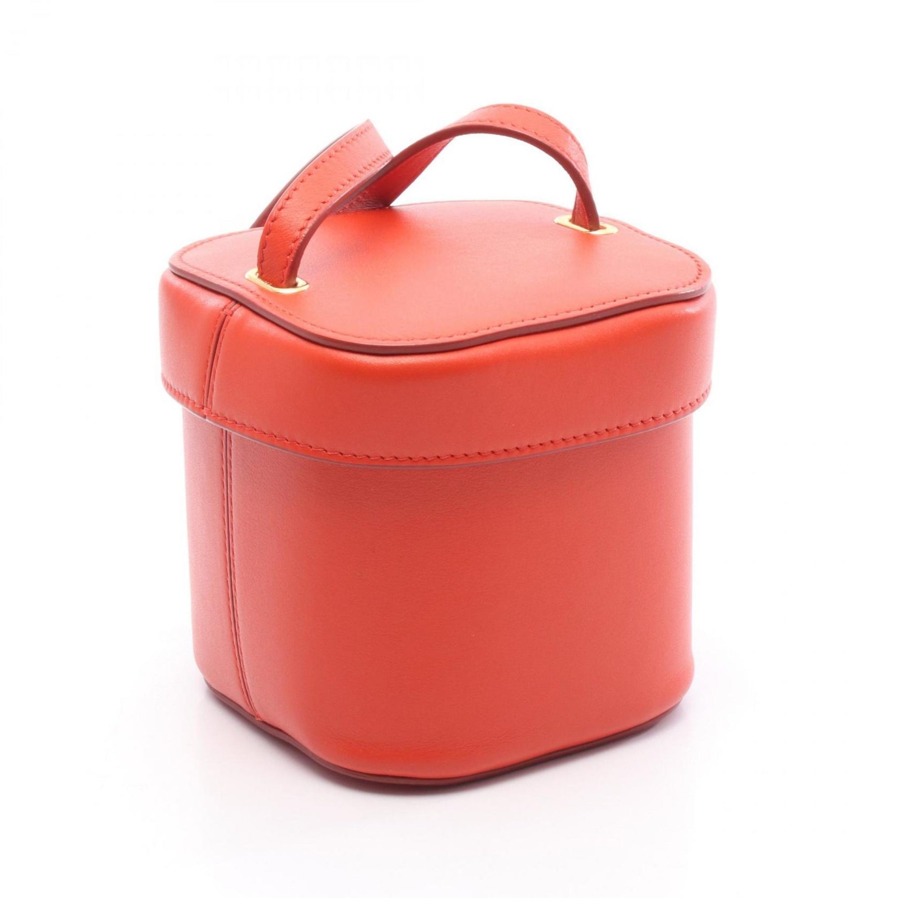 Celine Cuir Triomphe Small Box Shoulder Bag, Leather, Red