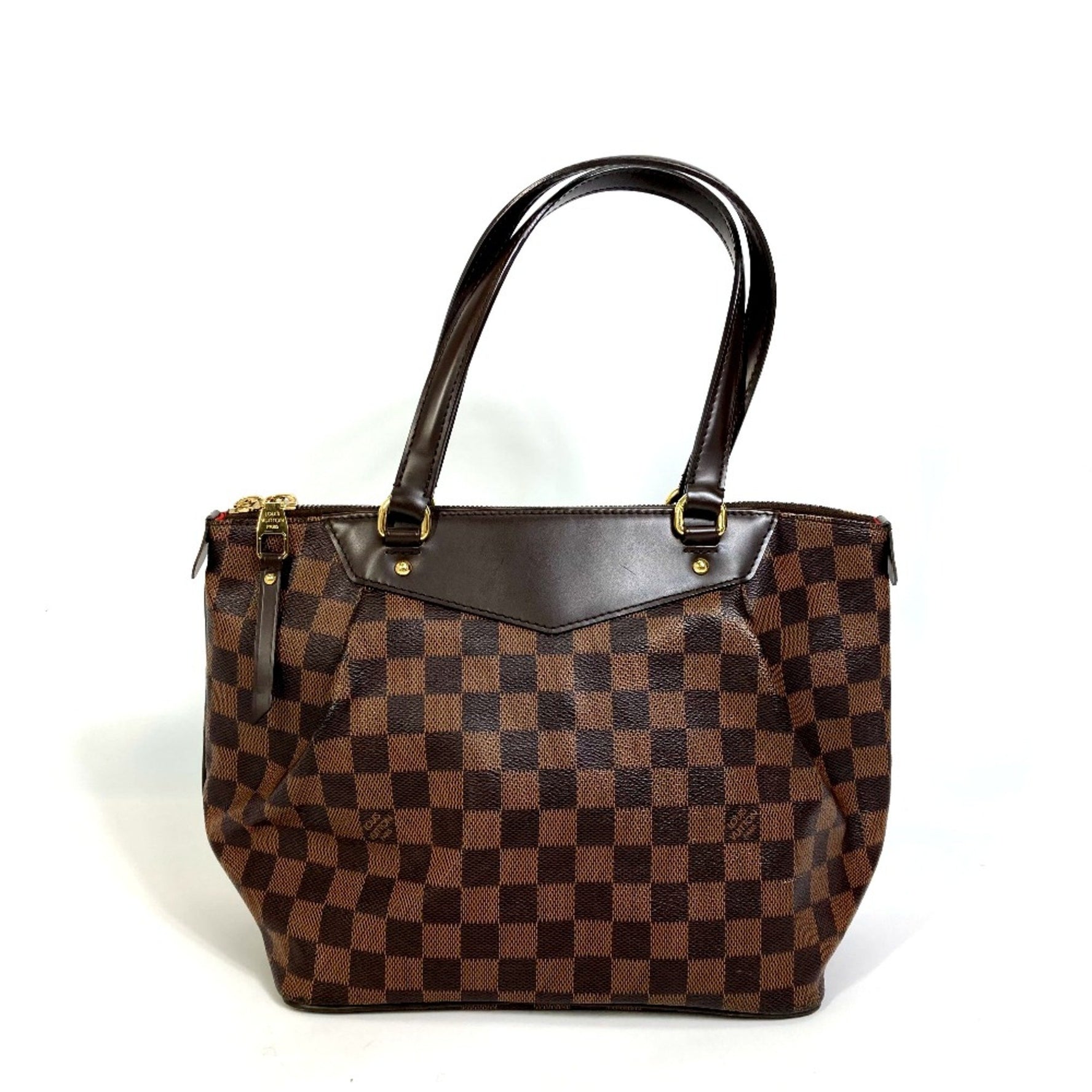 Louis Vuitton Damier Bag Tote Bag Ebene GoldHardware