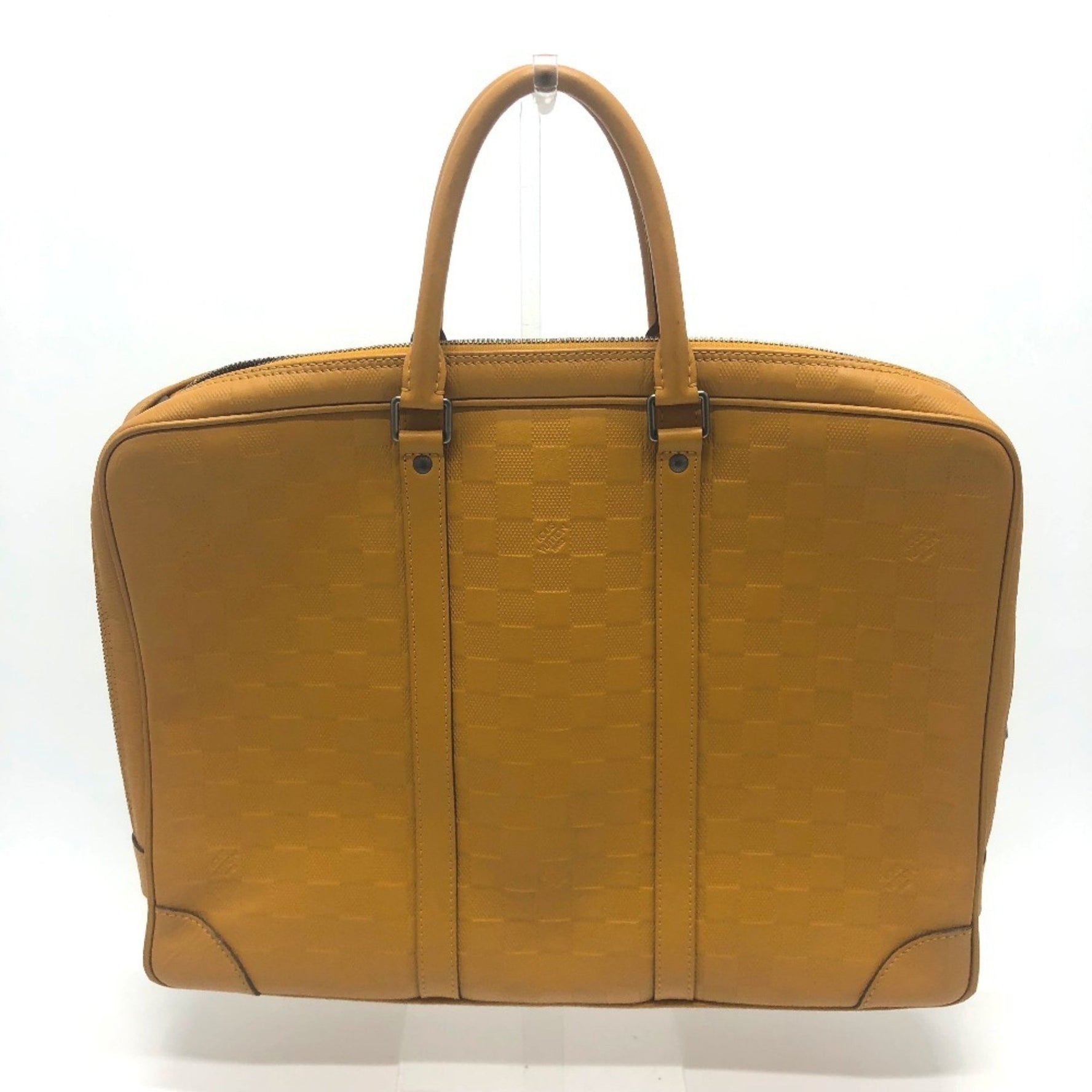 LOUIS VUITTON N41218 Infini Handbag PDV Porte-Document Voyage Business Bag in Damier Leather, Solar Yellow