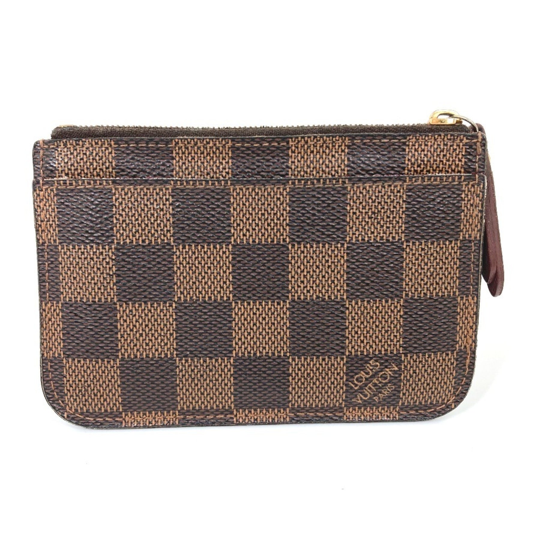 LOUIS VUITTON N63094 Damier Pochette Clé Wallet, Coin Purse, Keychain, Case, Canvas, Women's, Brown