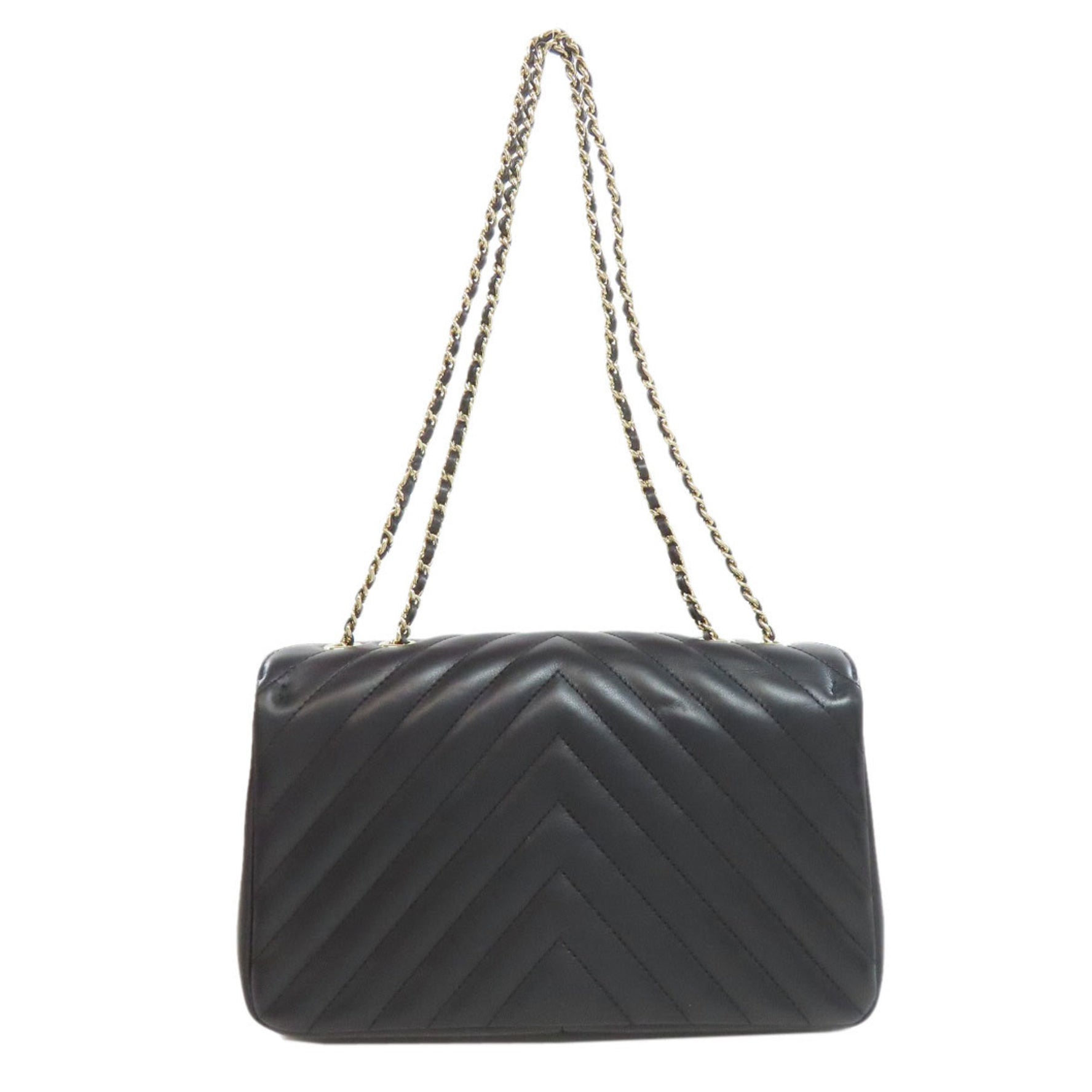 Chanel Chain Shoulder V Stitch Bag Lambskin