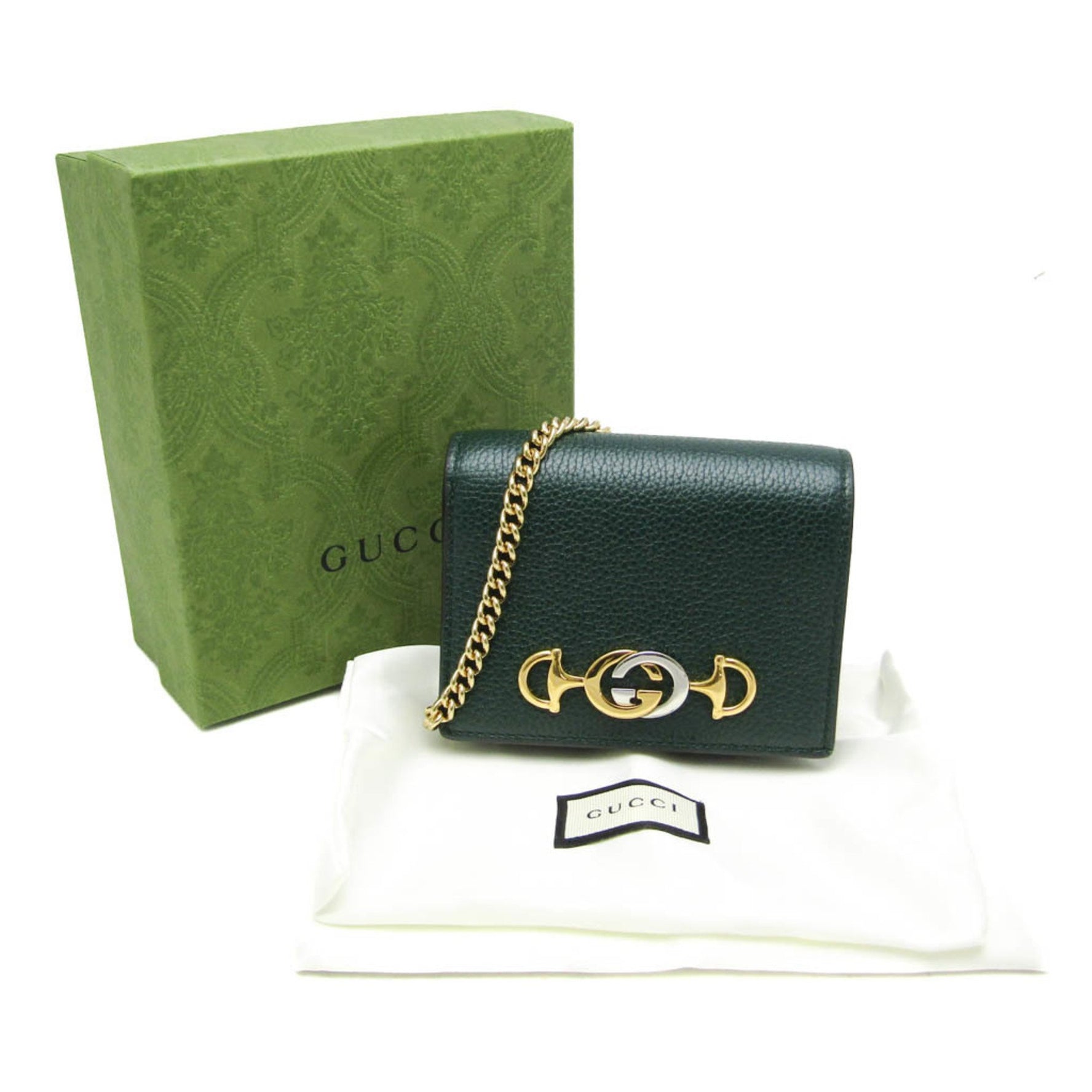 Gucci Zumi Leather Wallet (bi-fold) Dark Green