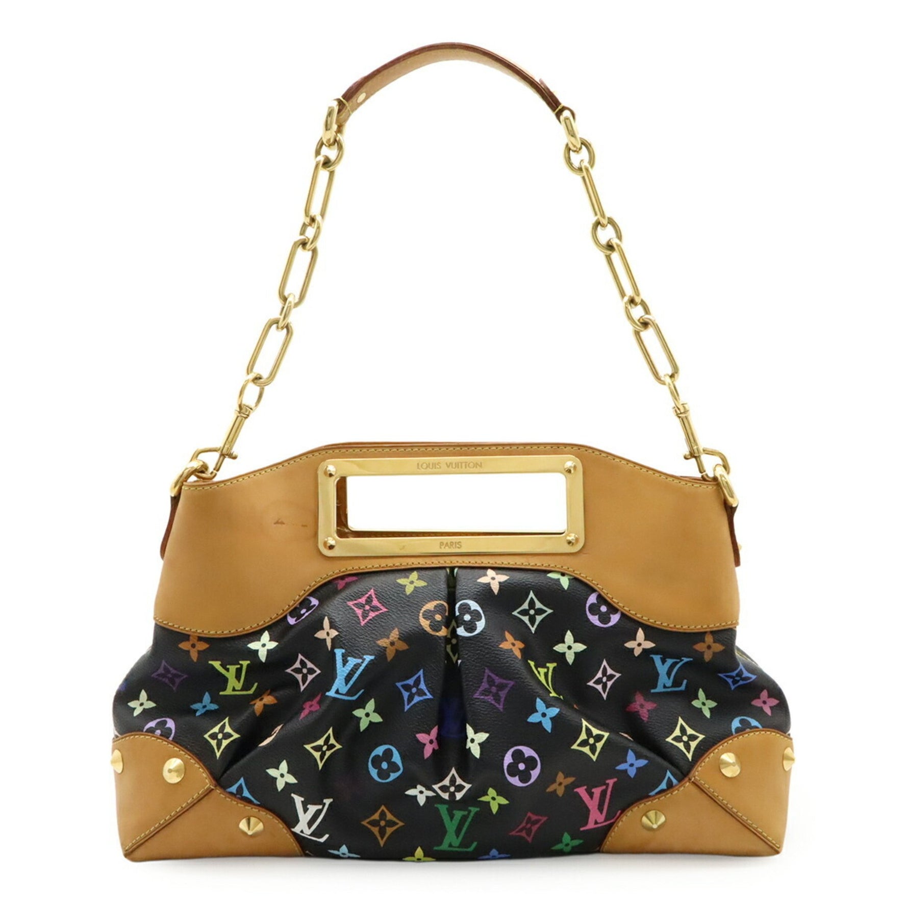 Louis Vuitton Monogram Multicolor Judy MM Handbag Shoulder Bag Noir Black
