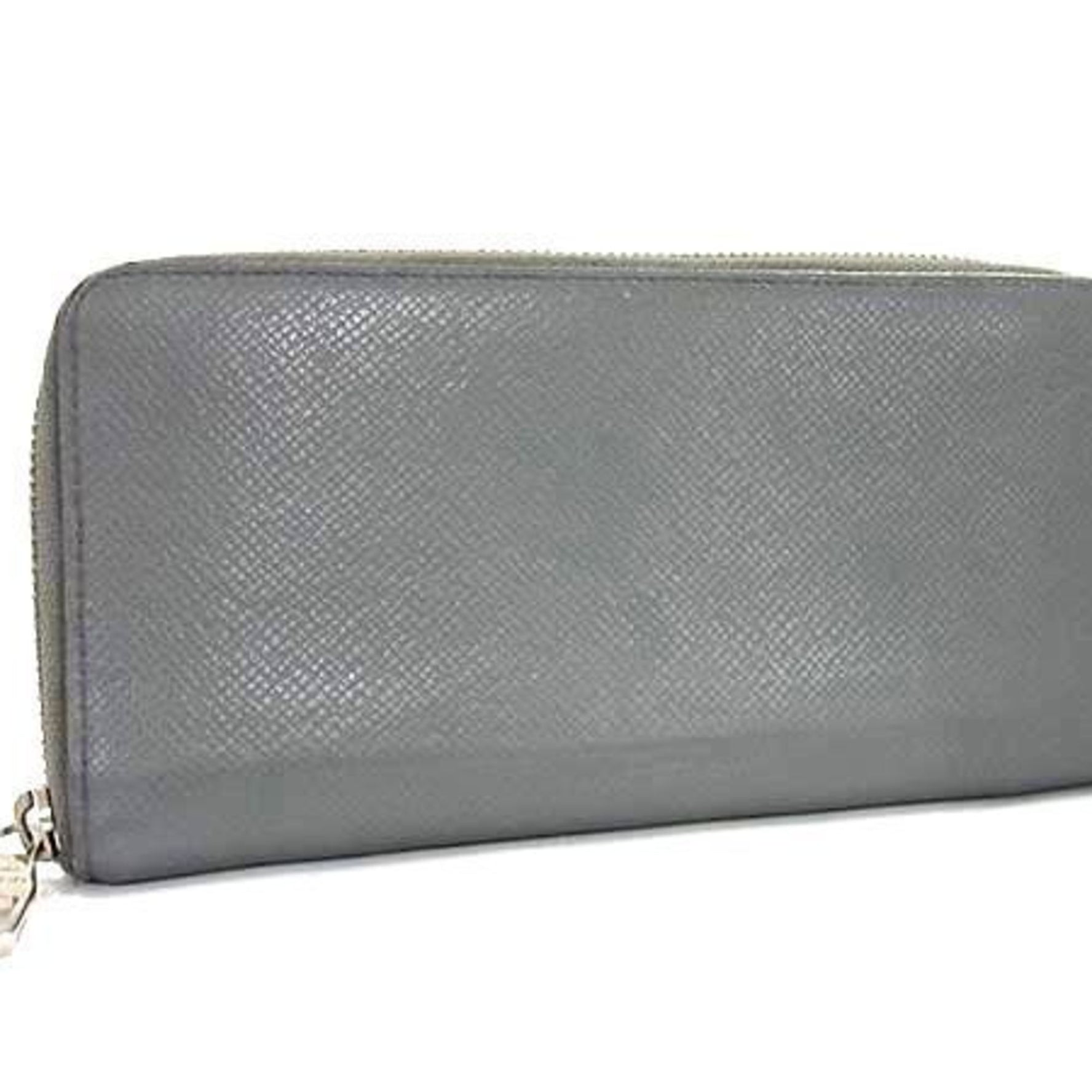 LOUIS VUITTON Taiga Zippy Wallet Vertical M32601 Glacier Leather Men's Round Bifold