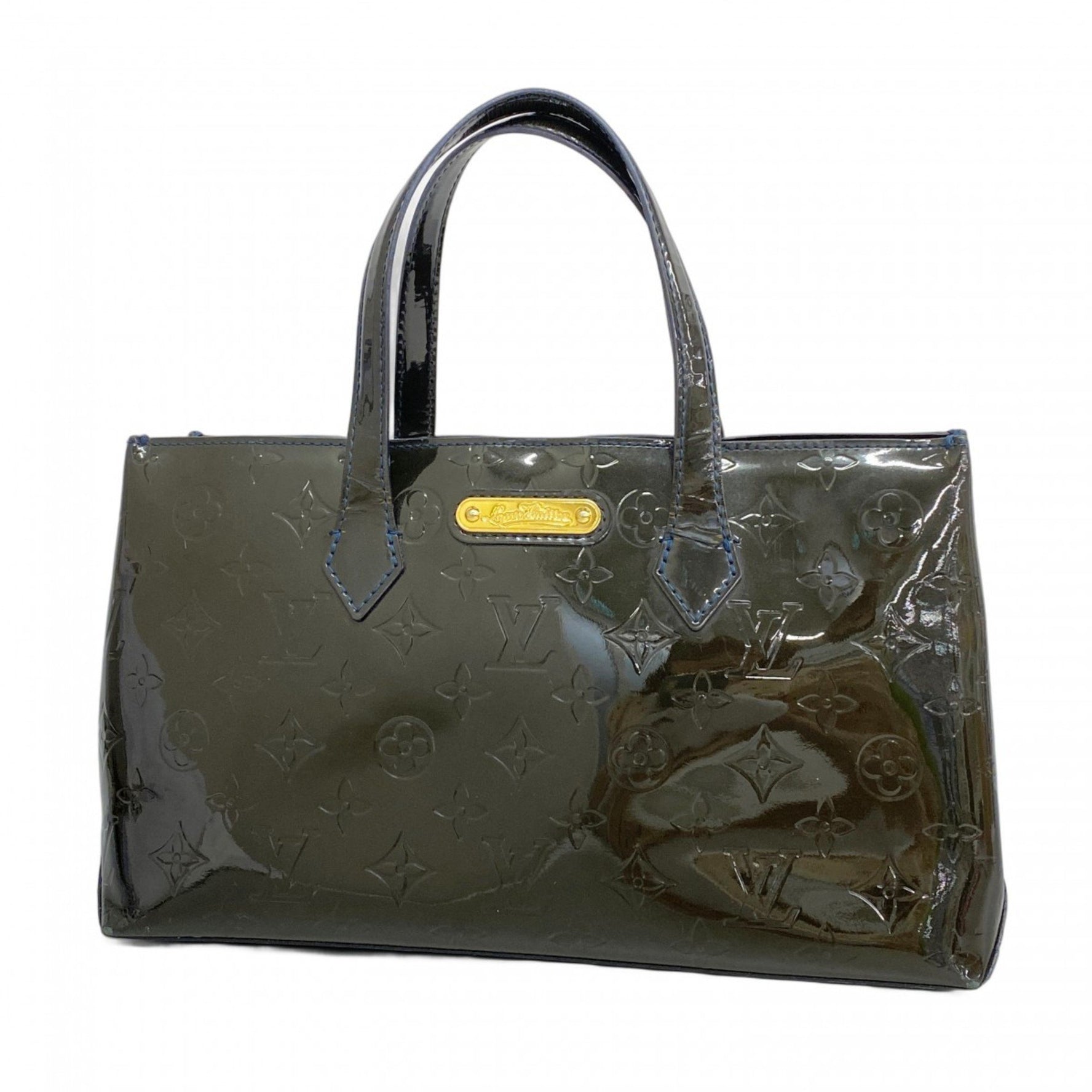 Louis Vuitton Vernis Wilshire PM Handbag M93684 Bleu Nuit for Women