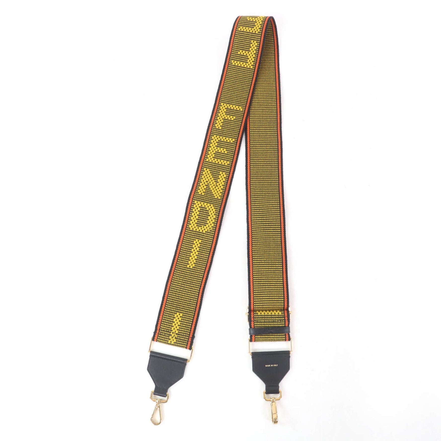 FENDI Strap You Logo Leather Shoulder Multicolore with Dust Bag Made in Italy