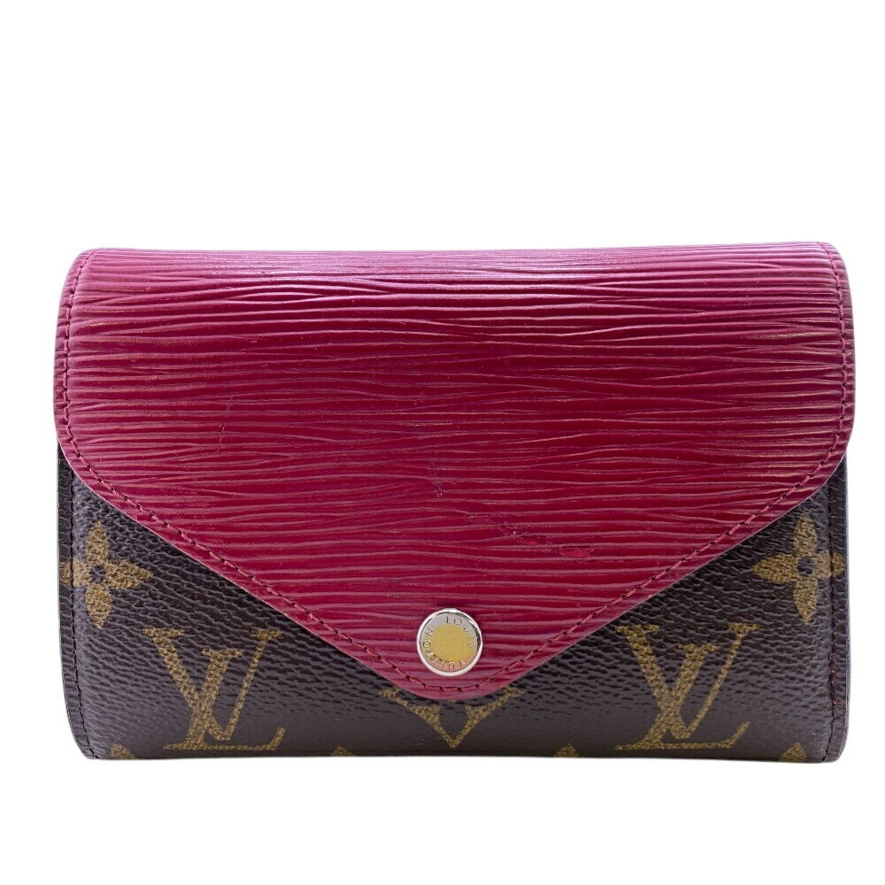 LOUIS VUITTON Louis Vuitton Wallet M60494 Portefeuille Marie Lou Compact Monogram Tri-fold Brown Women's