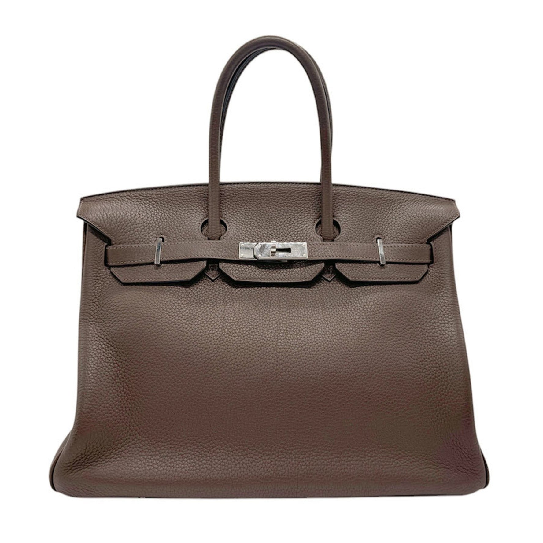 Hermes HERMES Handbag Birkin 35 Togo Dark Brown Silver Women's z3085