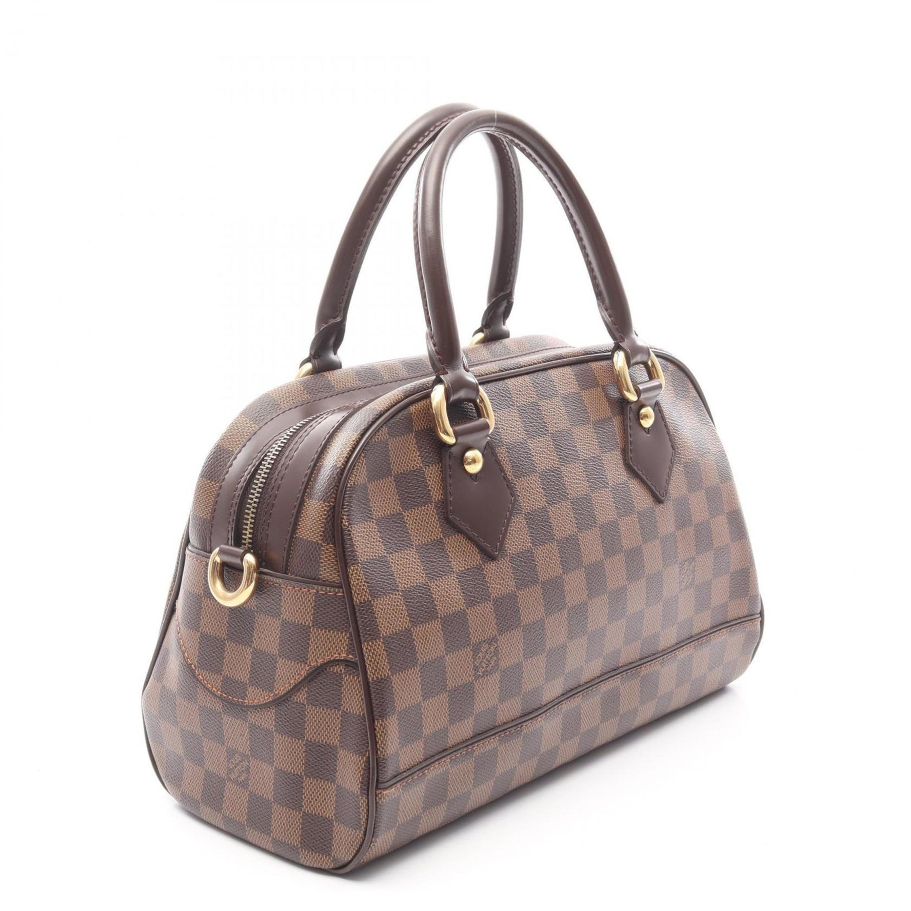 Louis Vuitton Duomo Handbag, Coated Canvas, Leather, Damier, Brown