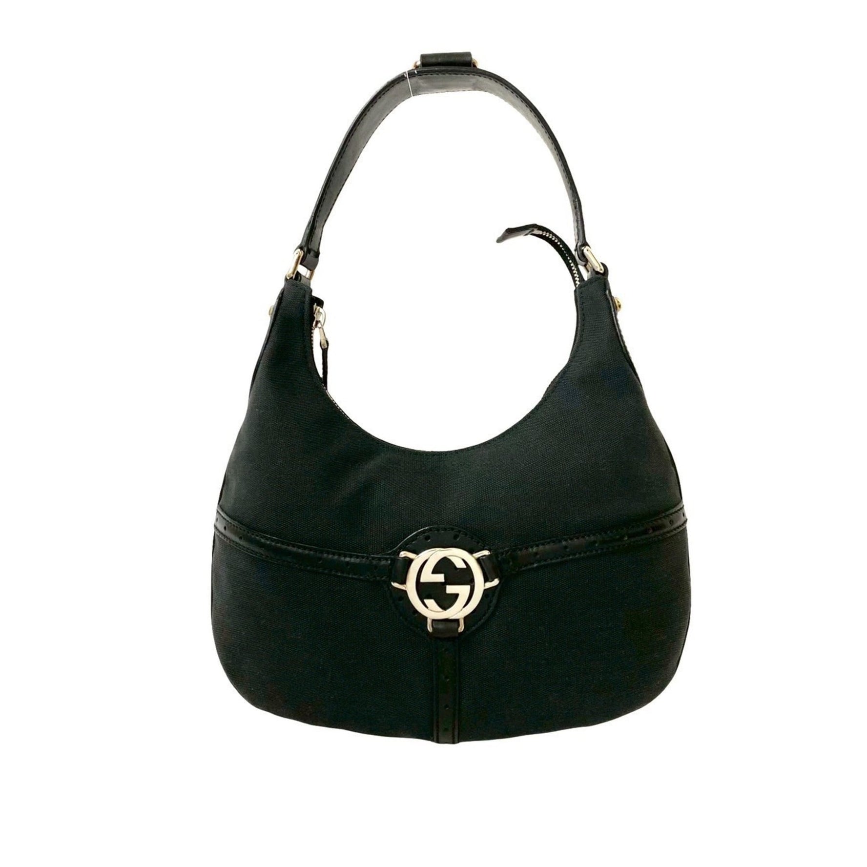 GUCCI GG Logo Leather Canvas One-Shoulder Bag/Semi-Shoulder Bag/Handbag