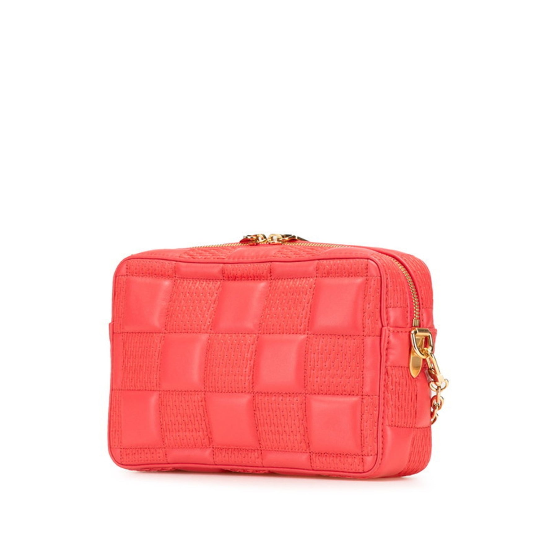 Louis Vuitton Damier Giant Troca PM Chain Shoulder Bag, 2-Way, M59118, Pink Leather, Women's, LOUIS VUITTON