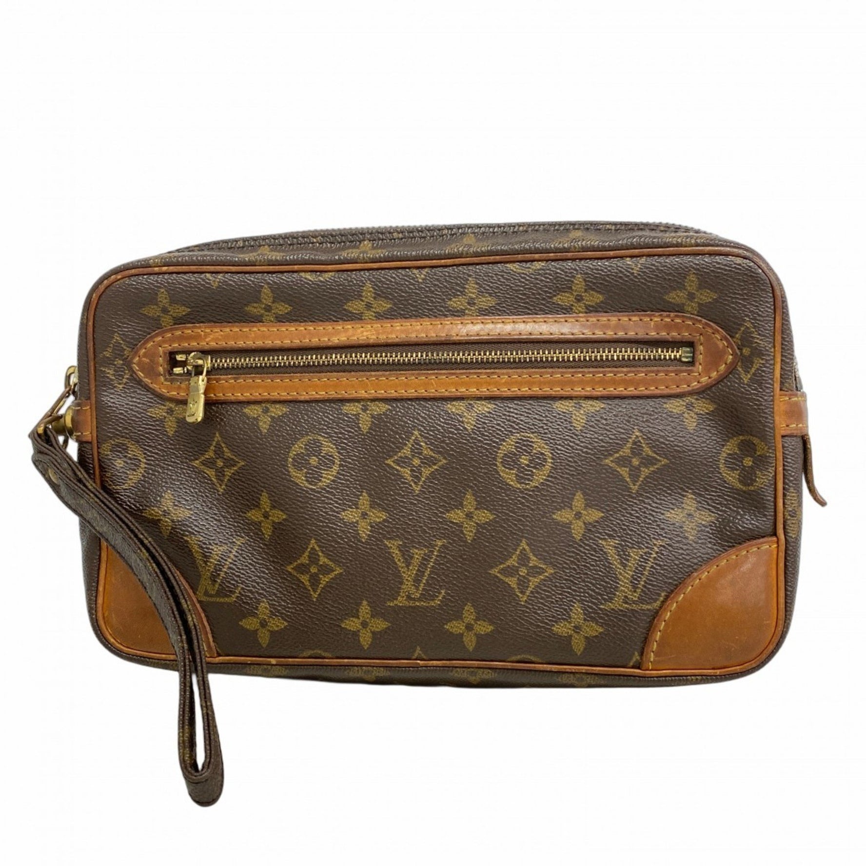 Louis Vuitton Monogram Marly Dragonne GM Clutch Bag M51825 Brown Men's P1209622