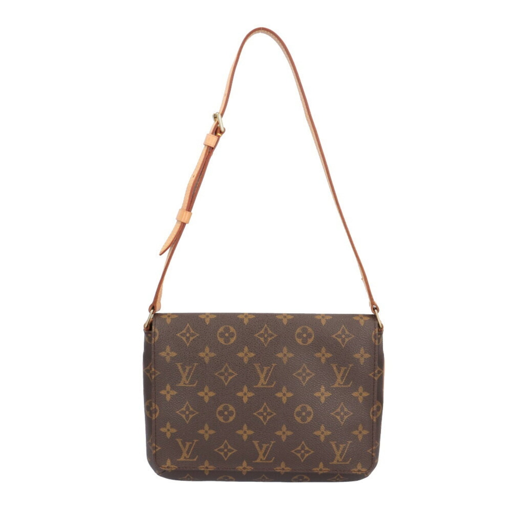 Louis Vuitton Musette Tango Short Monogram Shoulder Bag Canvas M51257 Brown Women's LOUIS VUITTON
