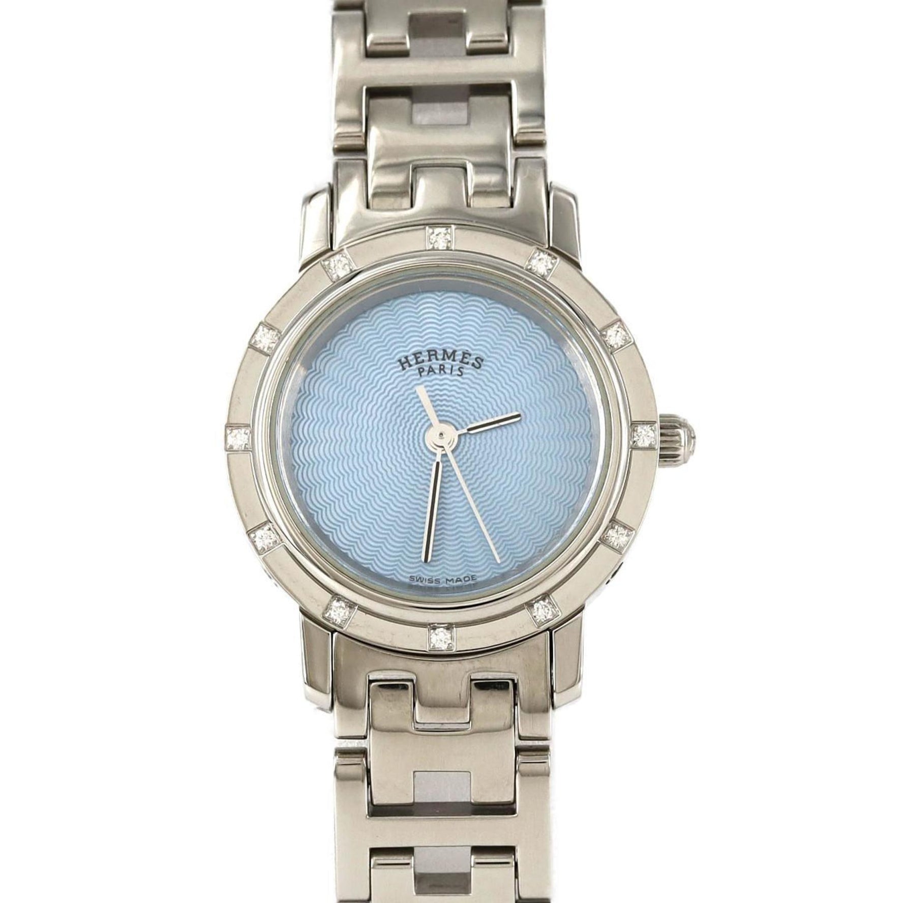 Hermès Clipper Nacle Stainless Steel Quartz Watch