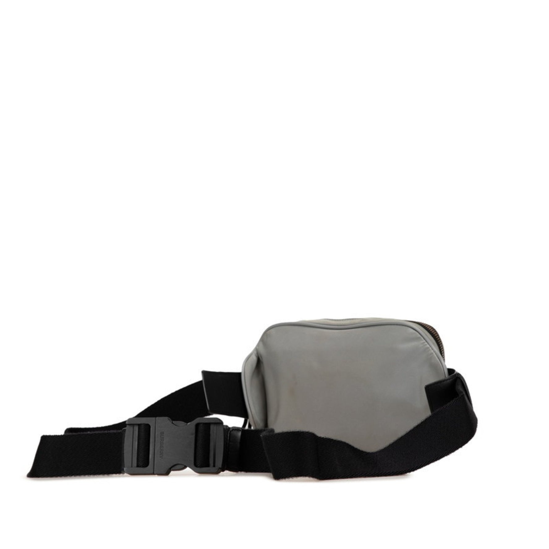 Burberry Horseferry Body Bag Waist Grey Nylon Leather Women's BURBERRY