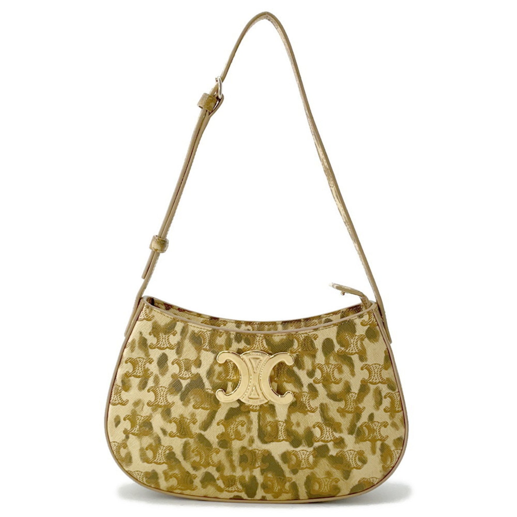 Celine Tilly Triomphe Leopard Shoulder Bag