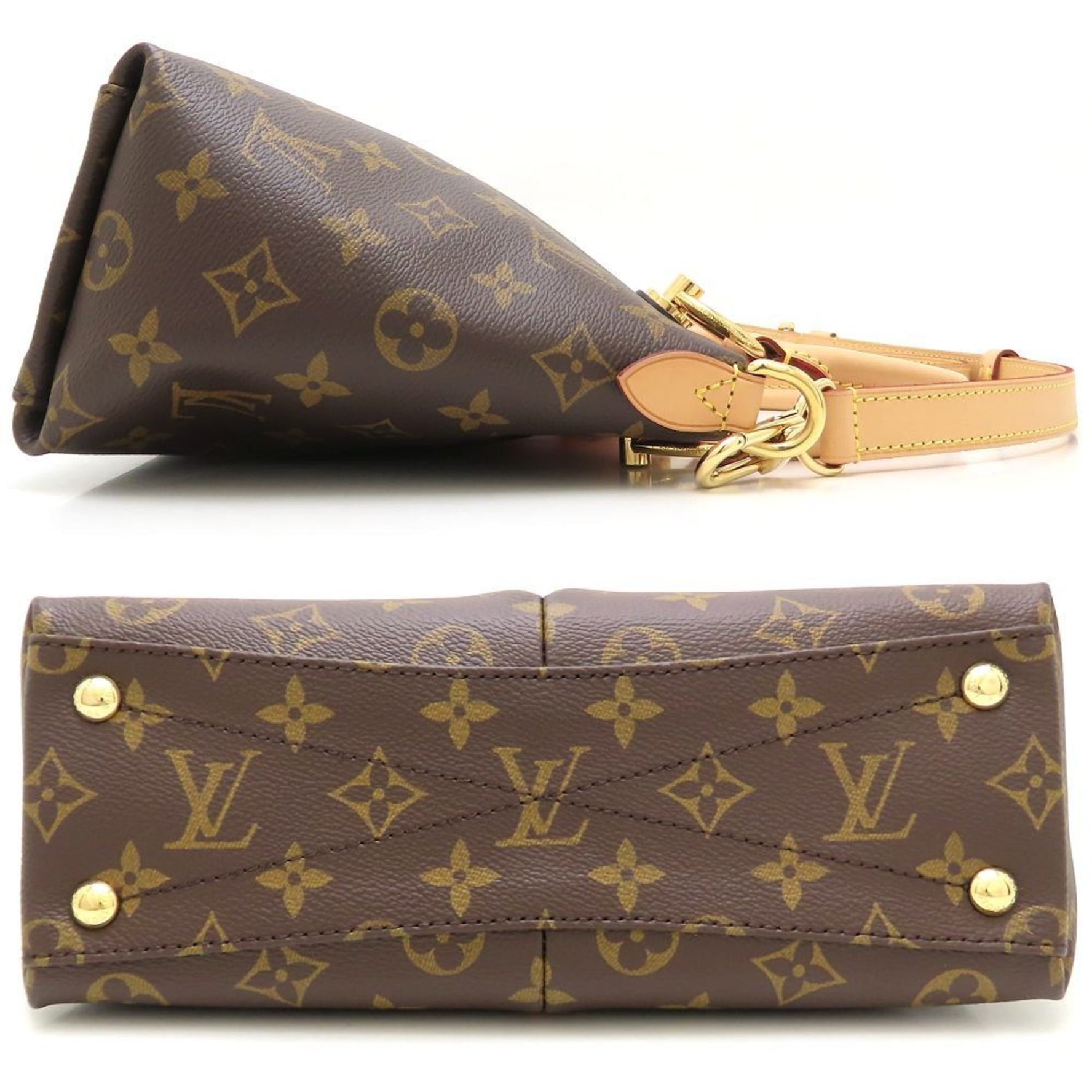 Louis Vuitton Monogram V Tote BB Handbag, Brown, Rose Poodle