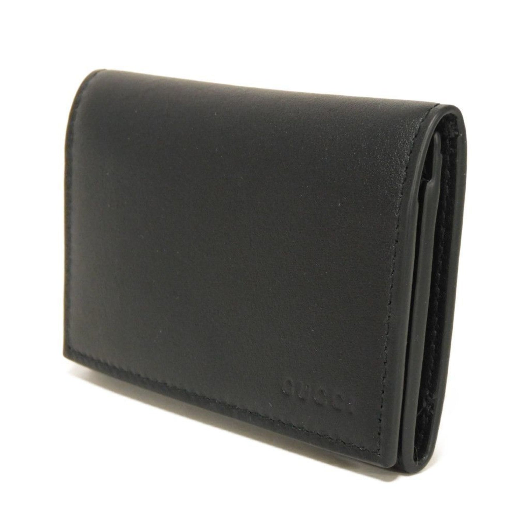 Gucci GG Supreme Card Case, Emblem, Holder, Current Model, Fabric, Calfskin, Unused, 1000