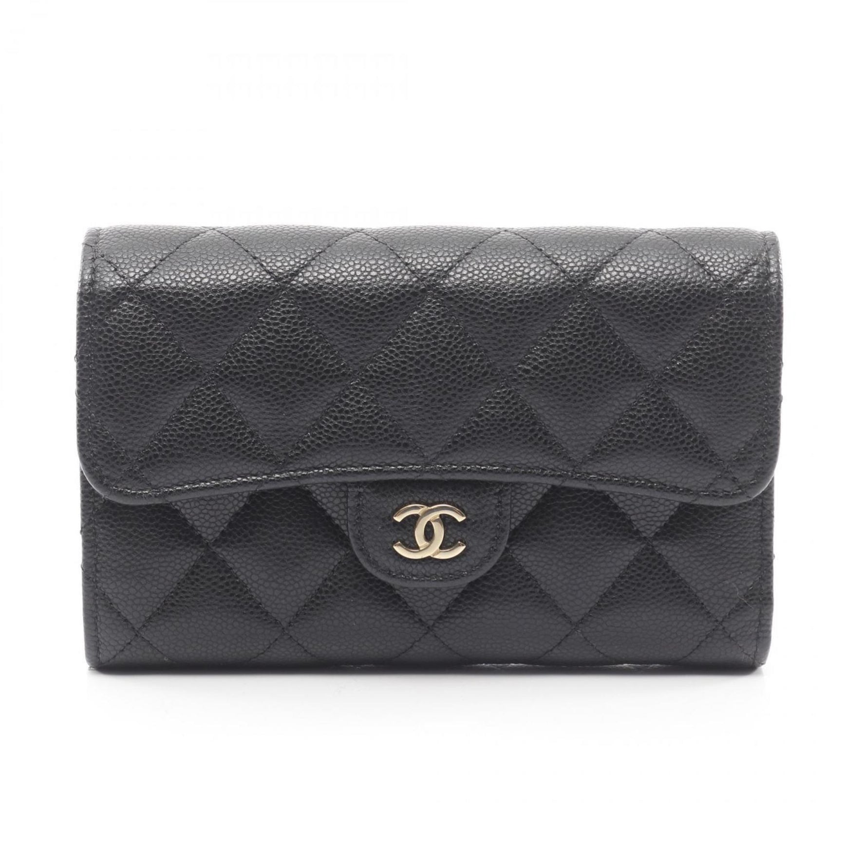 CHANEL Matelasse Tri-fold Wallet in Grained Calfskin Leather