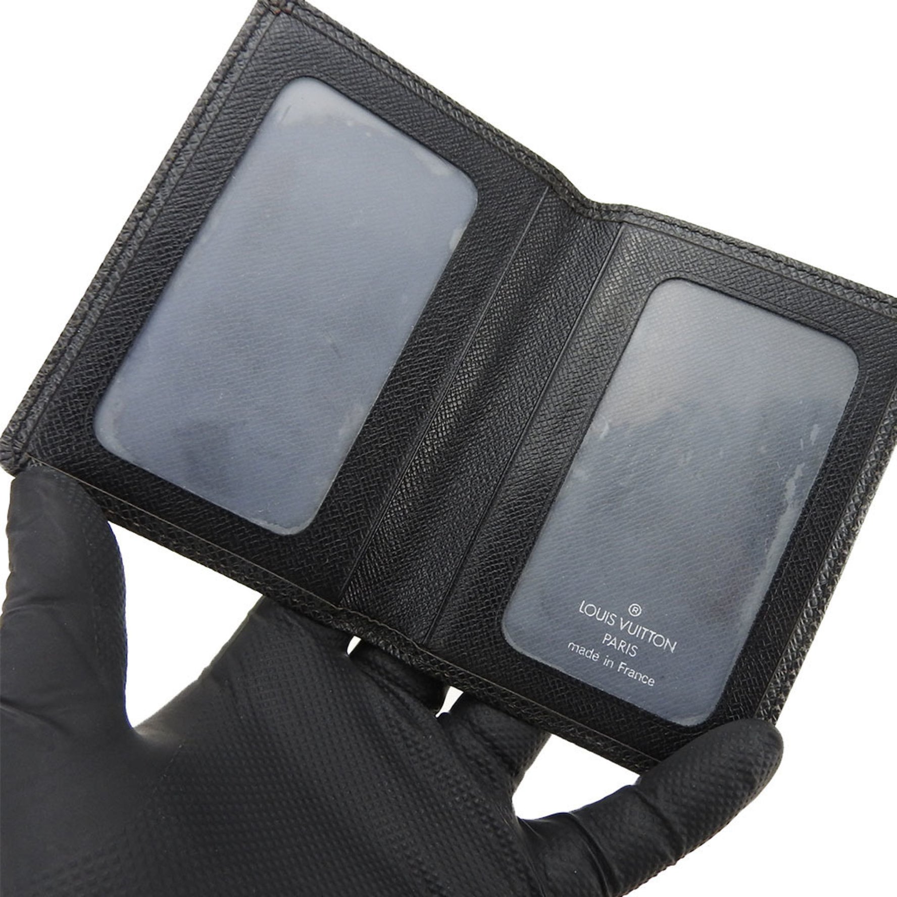 Louis Vuitton Card Case Pass Taiga Leather Accessories Men's holder leather