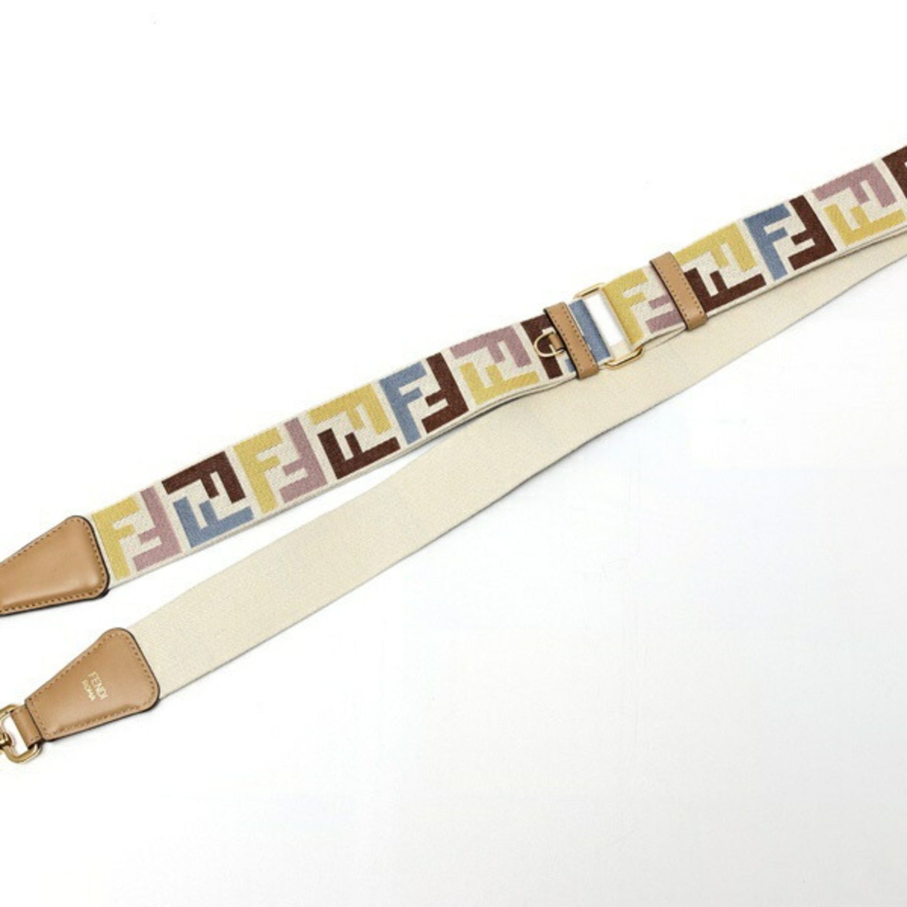 FENDI Strap You Shoulder FF Jacquard Leather Multicolor