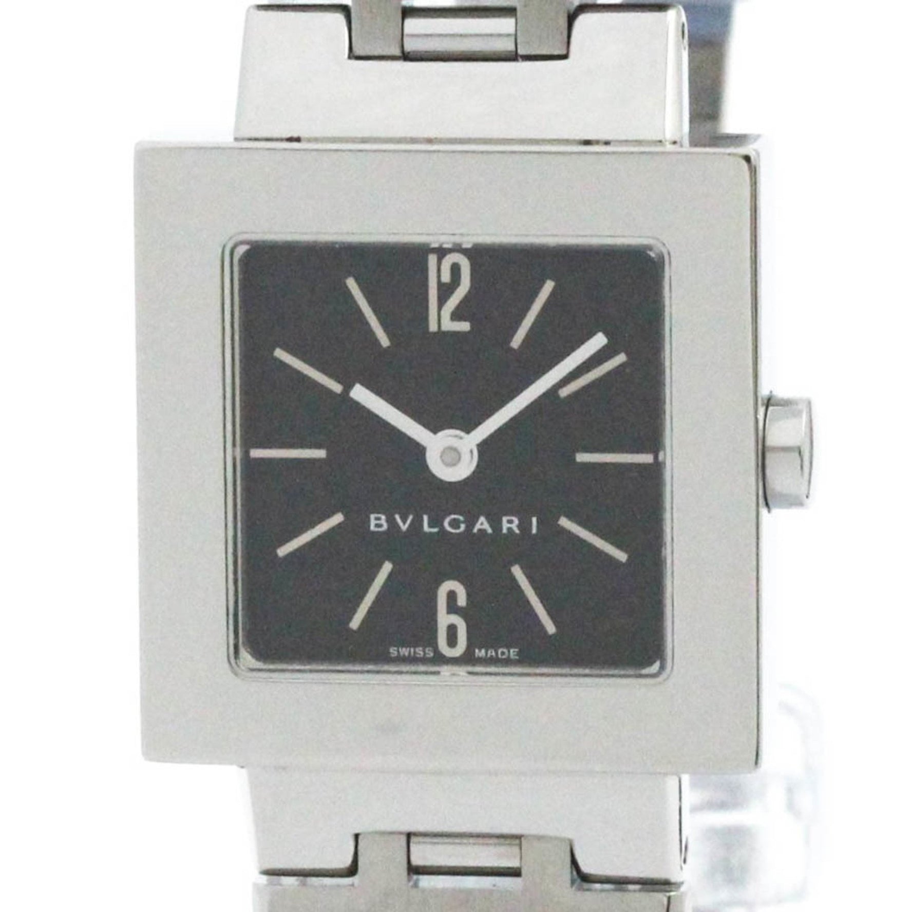 BVLGARI Quadrato Stainless Steel Quartz Ladies Watch Polished