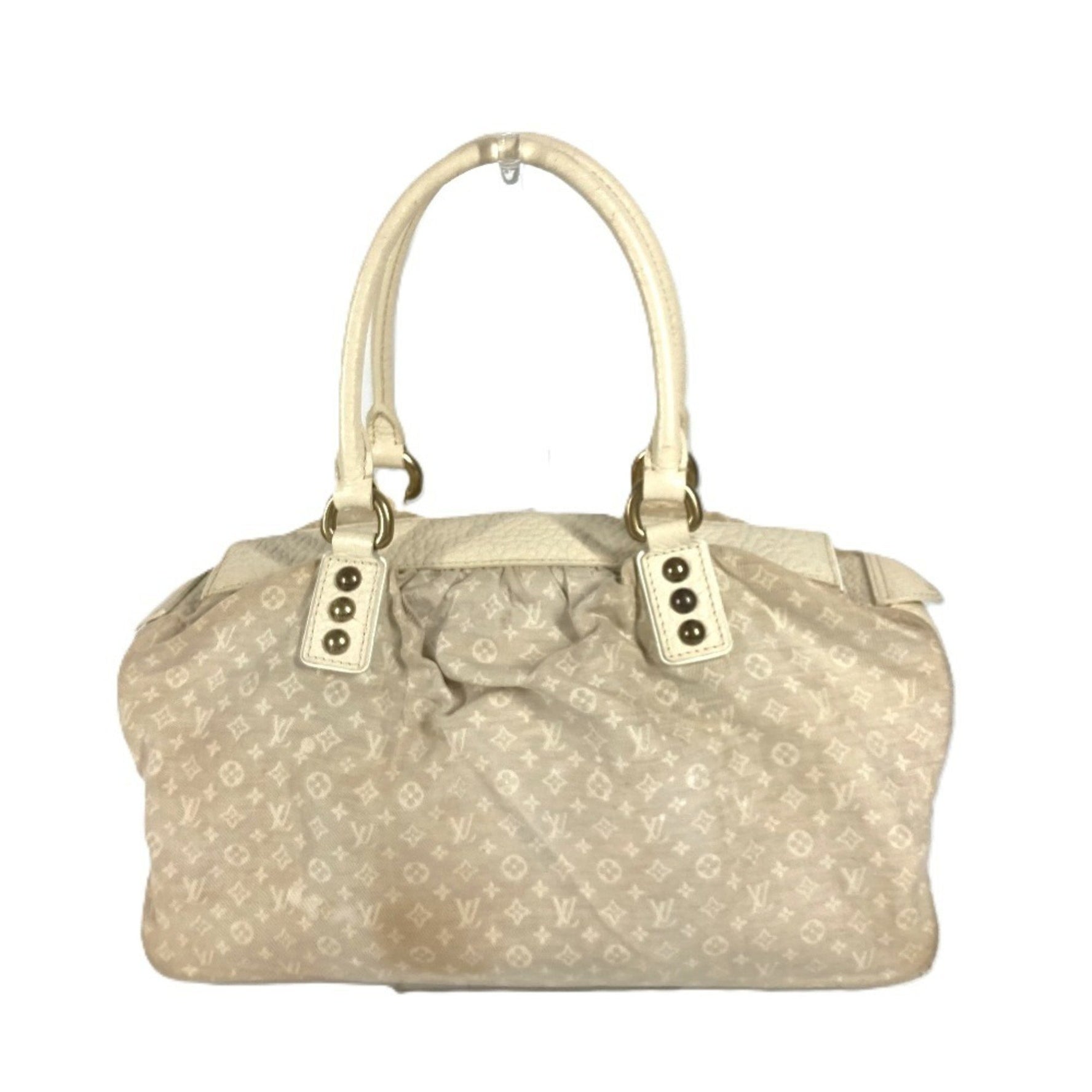 Louis Vuitton Monogram Mini Trapeze GM Boston Bag Shoulder Handbag Canvas Green Beige