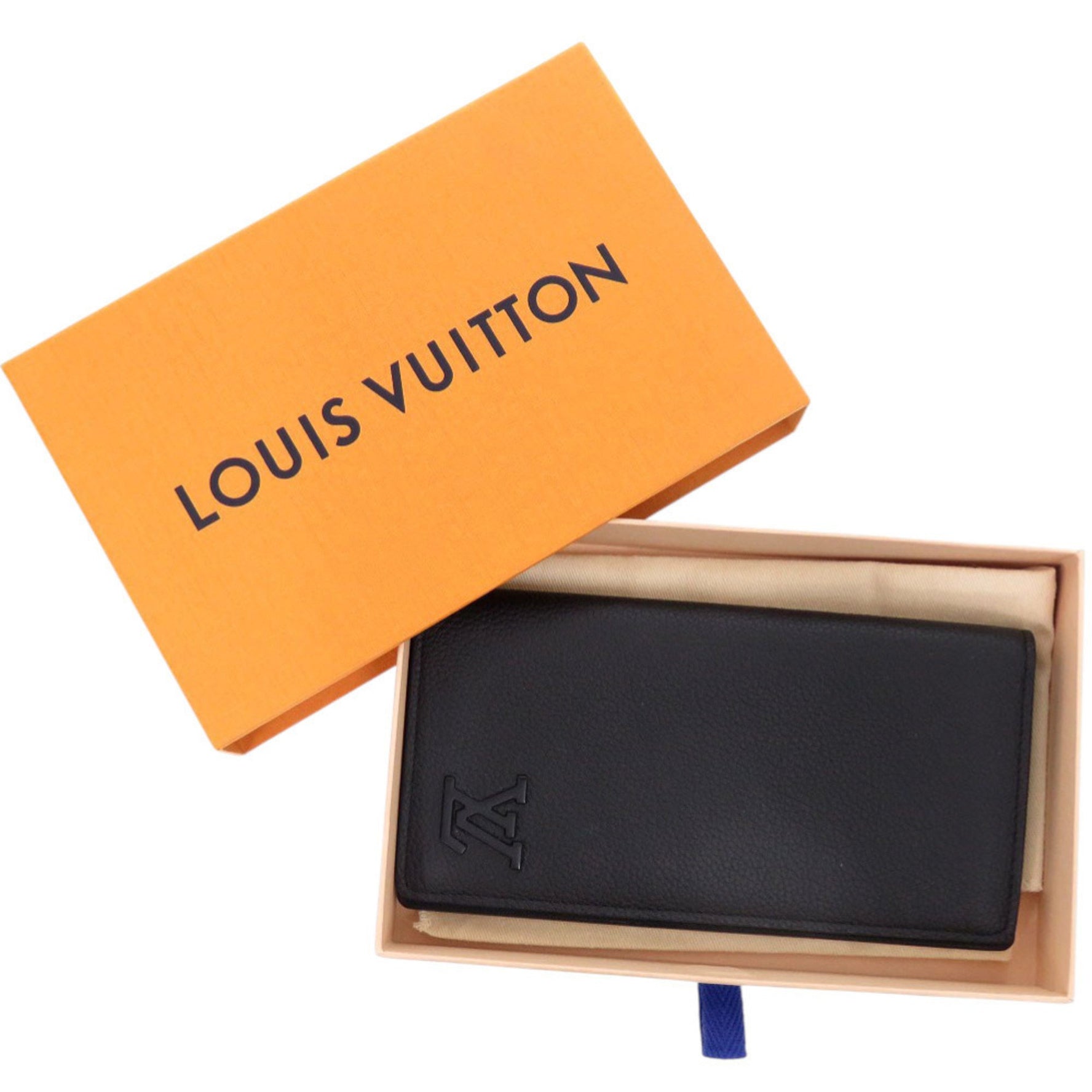 Louis Vuitton Portefeuille Brazza NM LV Aerogram Leather Long Wallet with IC Tag 0363 LOUIS VUITTON