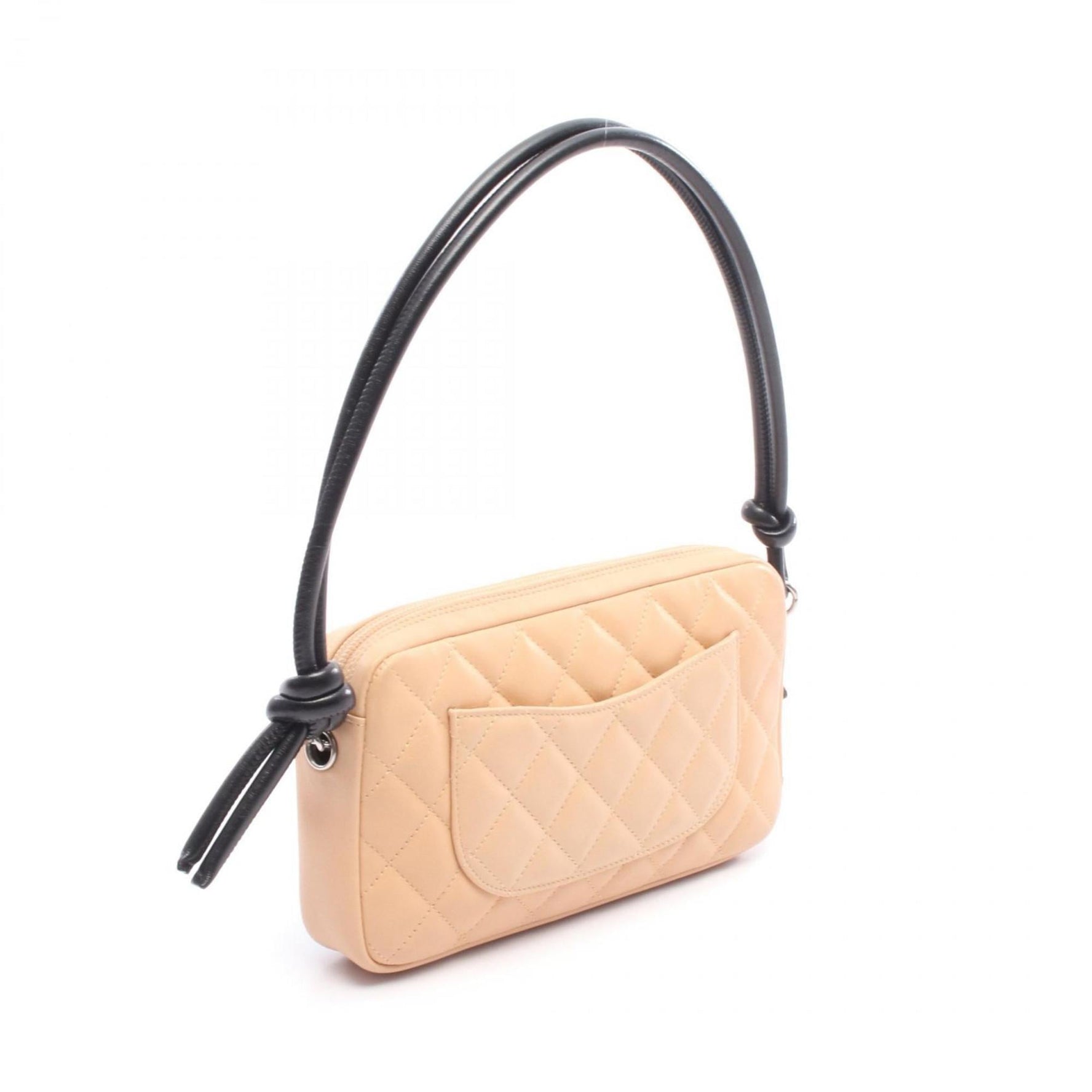 CHANEL Cambon Line Handbag, Leather, Pink and Black