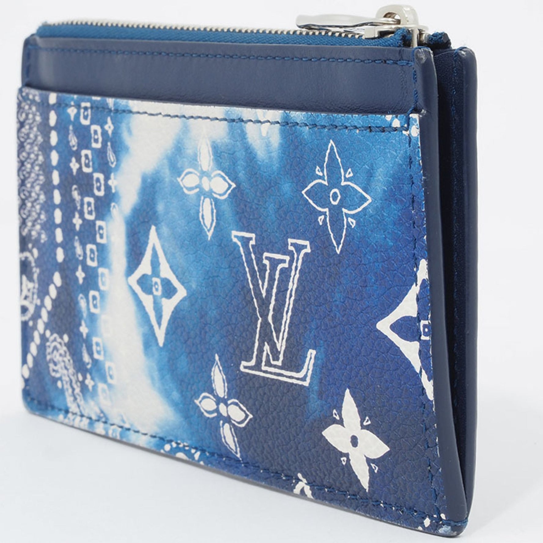 Louis Vuitton Coin Card Holder Case Monogram Bandana Canvas