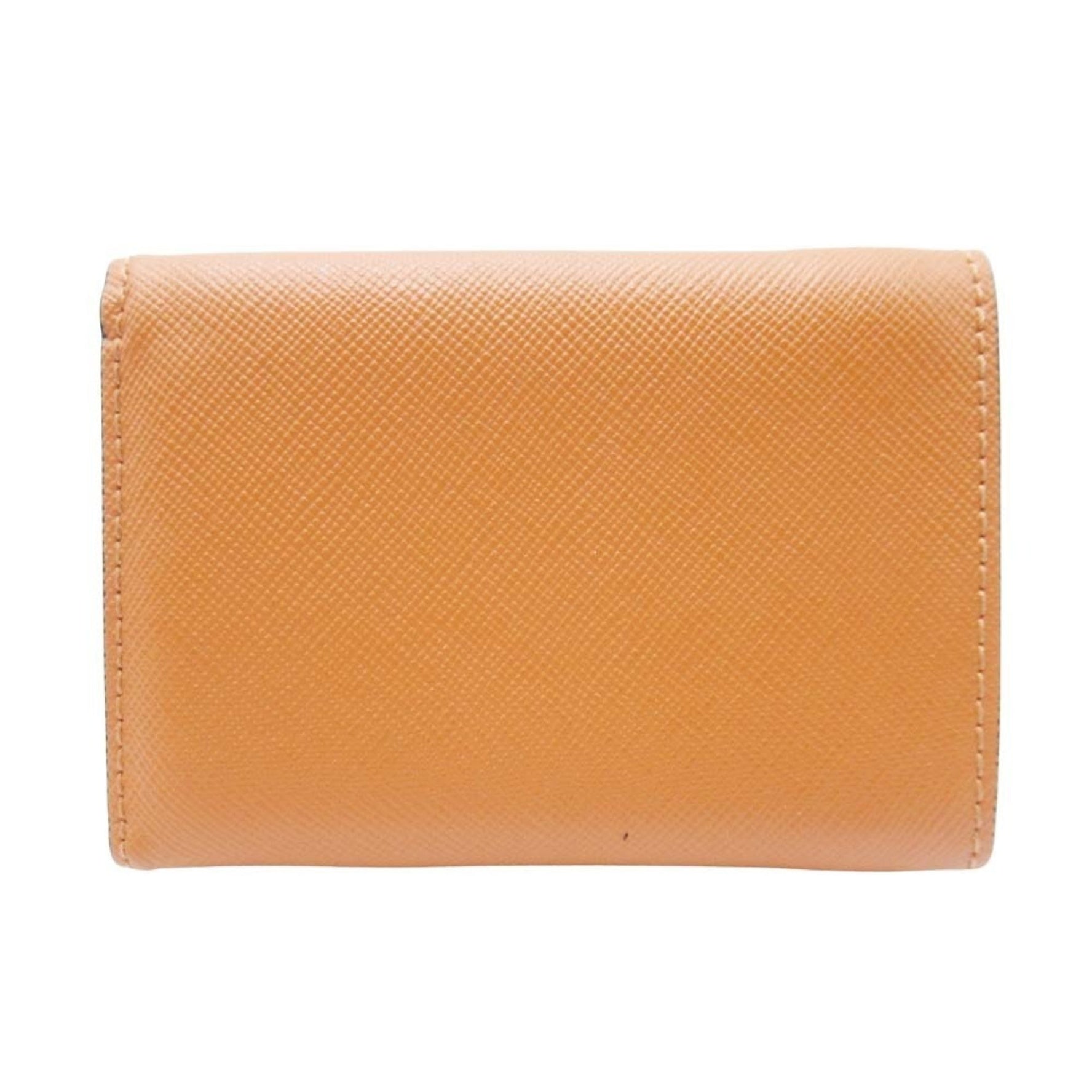 MARNI TRUNK Tri-fold Wallet, Compact Saffiano Leather, with Coin Purse, Lilac
