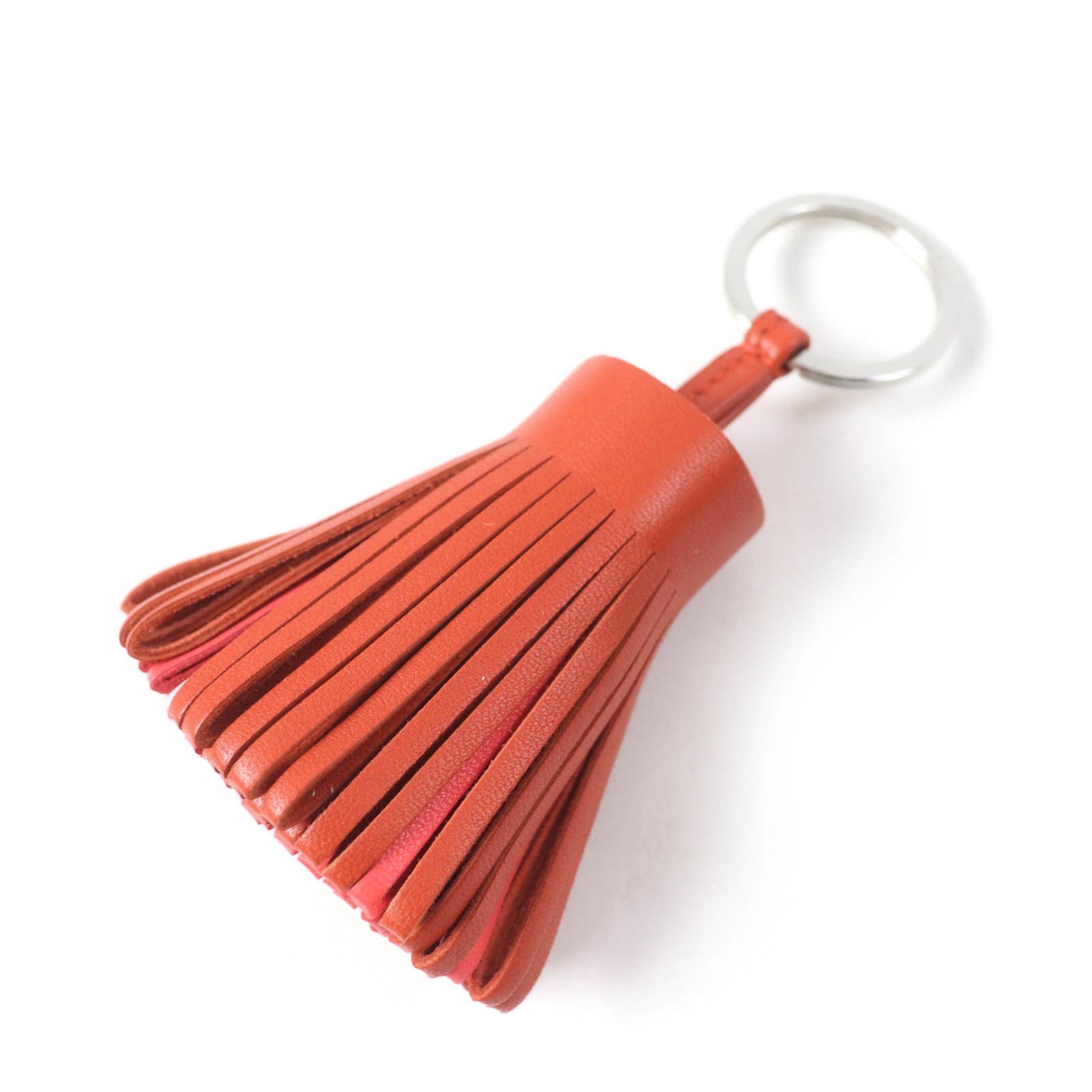 HERMES Carmen Carnelian Rose Texas Glycine Anjou Milo Keychain Bag Charm, U Stamp, Made in France