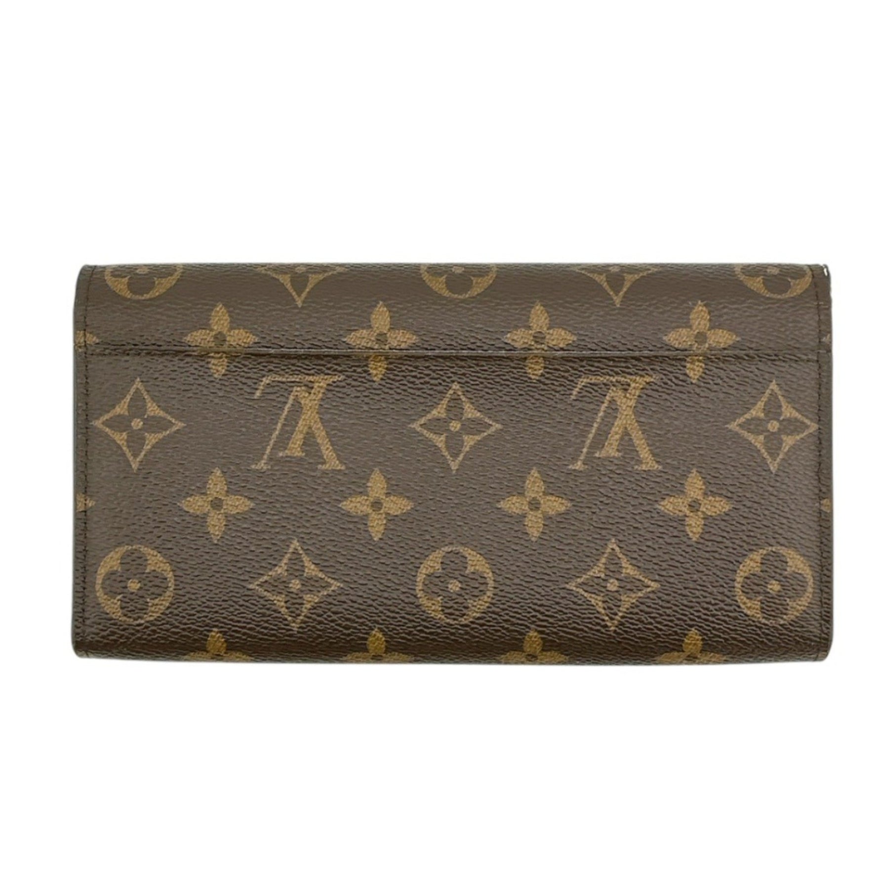 Louis Vuitton Long Wallet Round Monogram Portefeuille Sarah Canvas Rose Ballerine LV